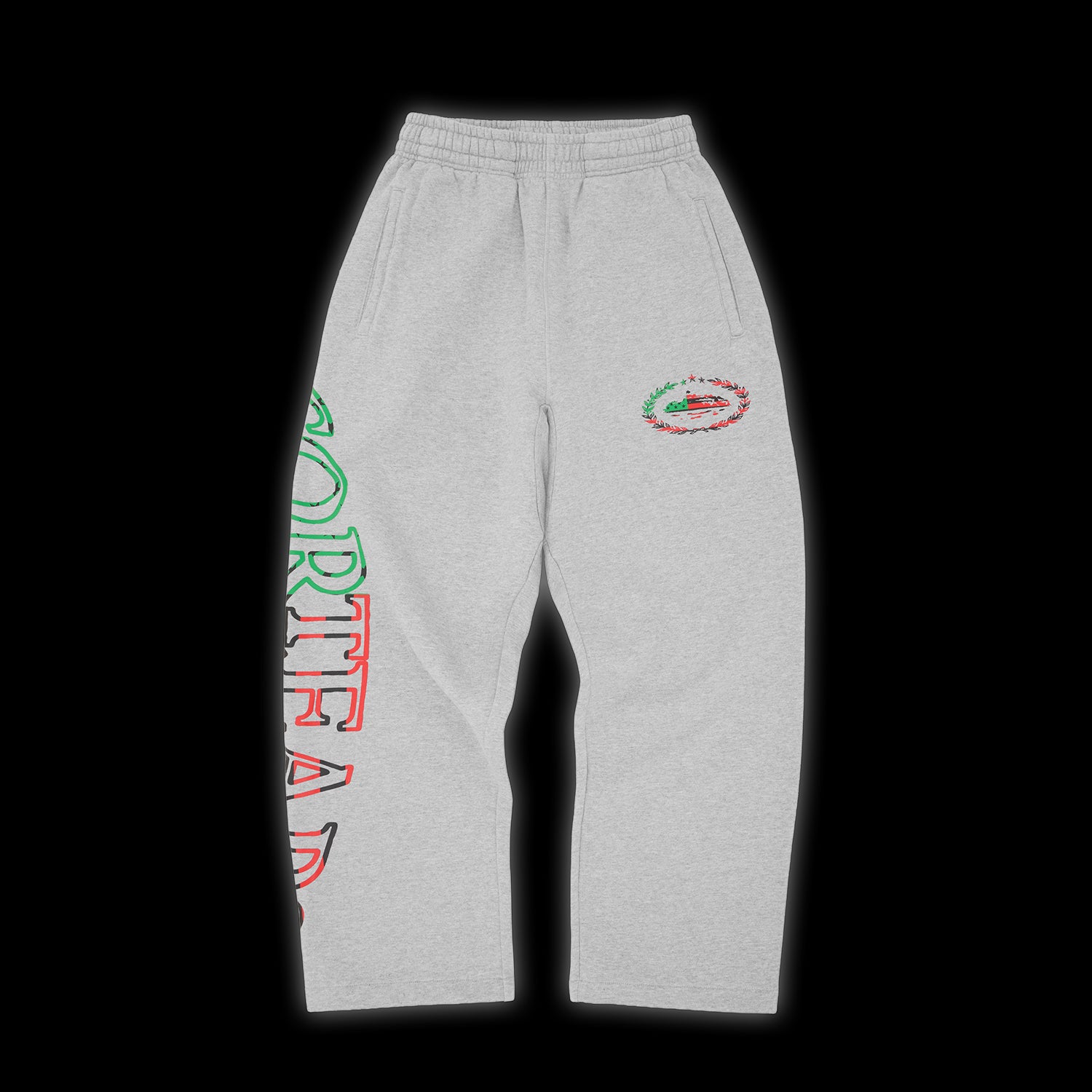 Corteiz x Denim Tears Cortears Royale Open Hem Sweatpant Heather Grey