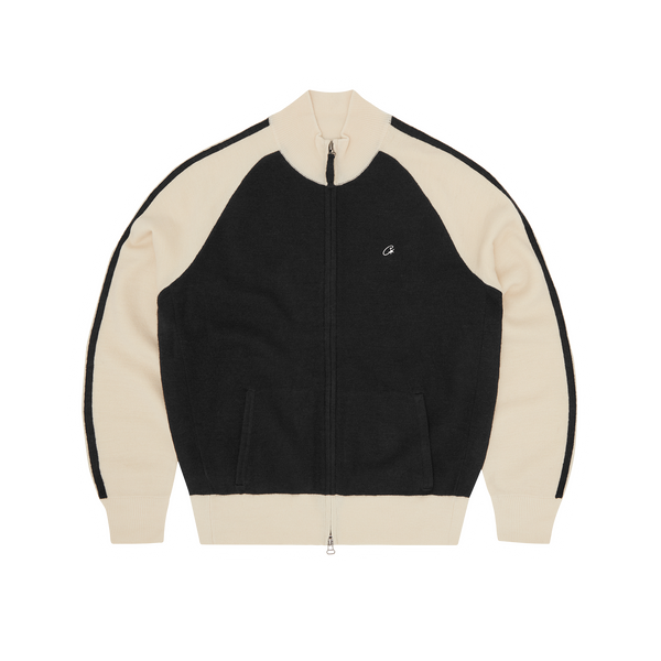 Corteiz Knit V2 Zip Up - Black Cream