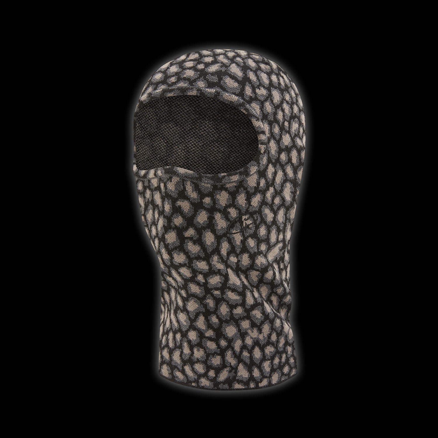 Corteiz Leopard Jacquard Knit Balaclava Black