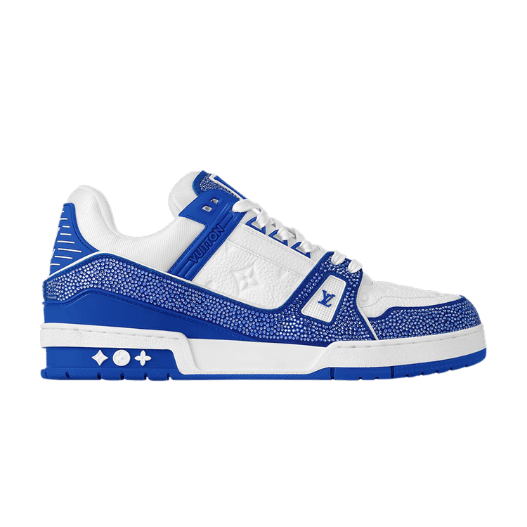 Louis Vuitton Trainer 'Swarovski - White Blue' - Side Kicks