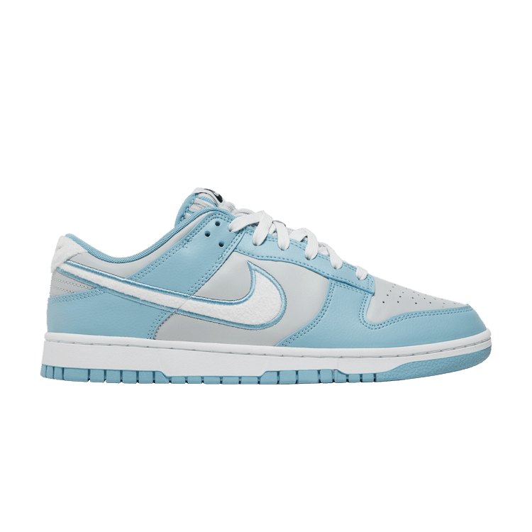 Nike Dunk Low Retro Fleece Swoosh Worn Blue - Side Kicks