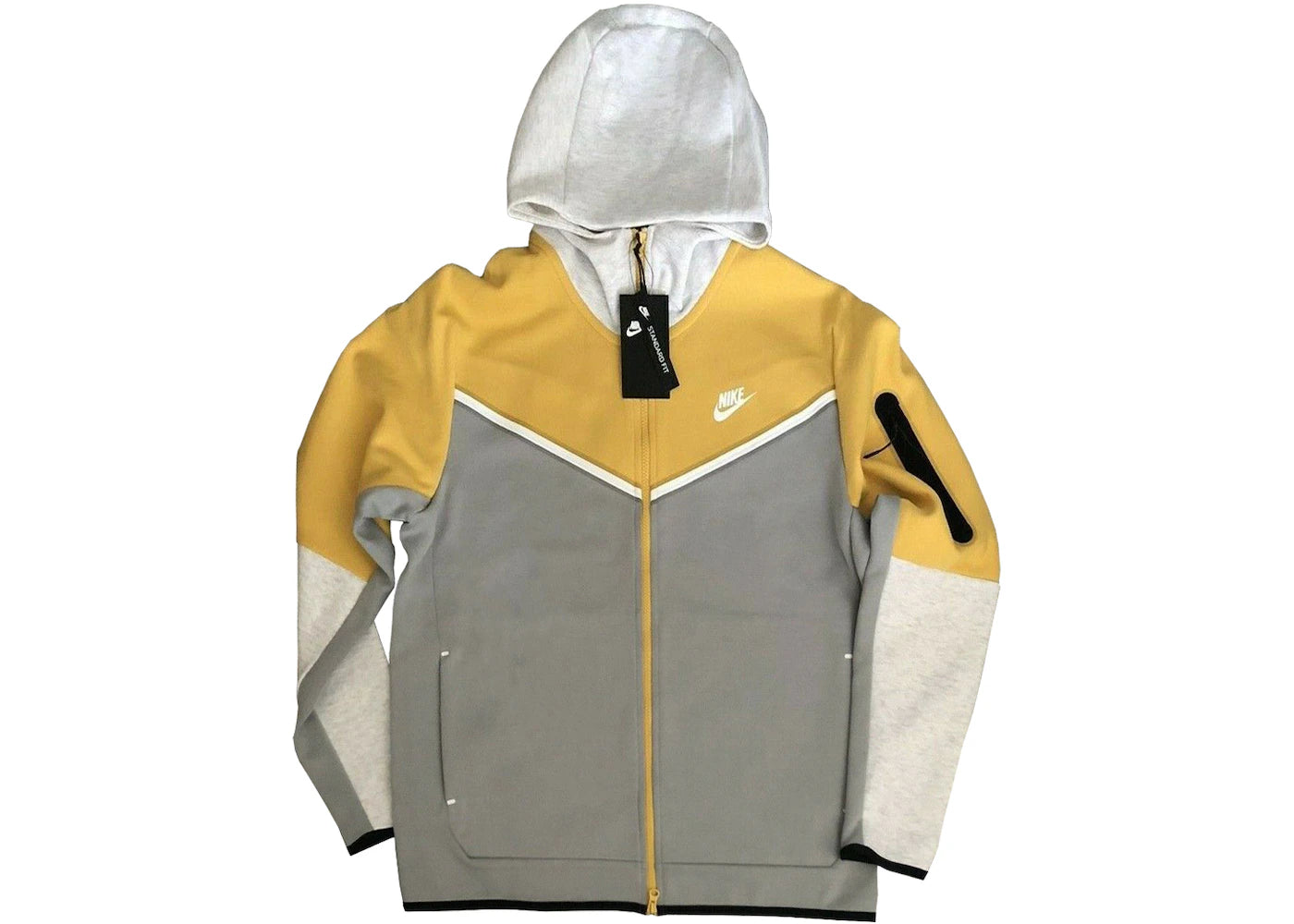 Nike Sportswear Tech Fleece Full-Zip Hoodie Mustard/Grey/Black