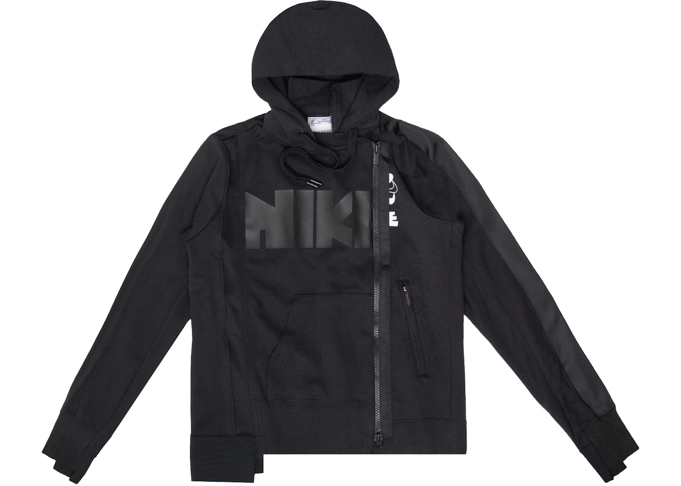 Nike x Sacai Double Zip Hoodie Black/Dark Obsidian