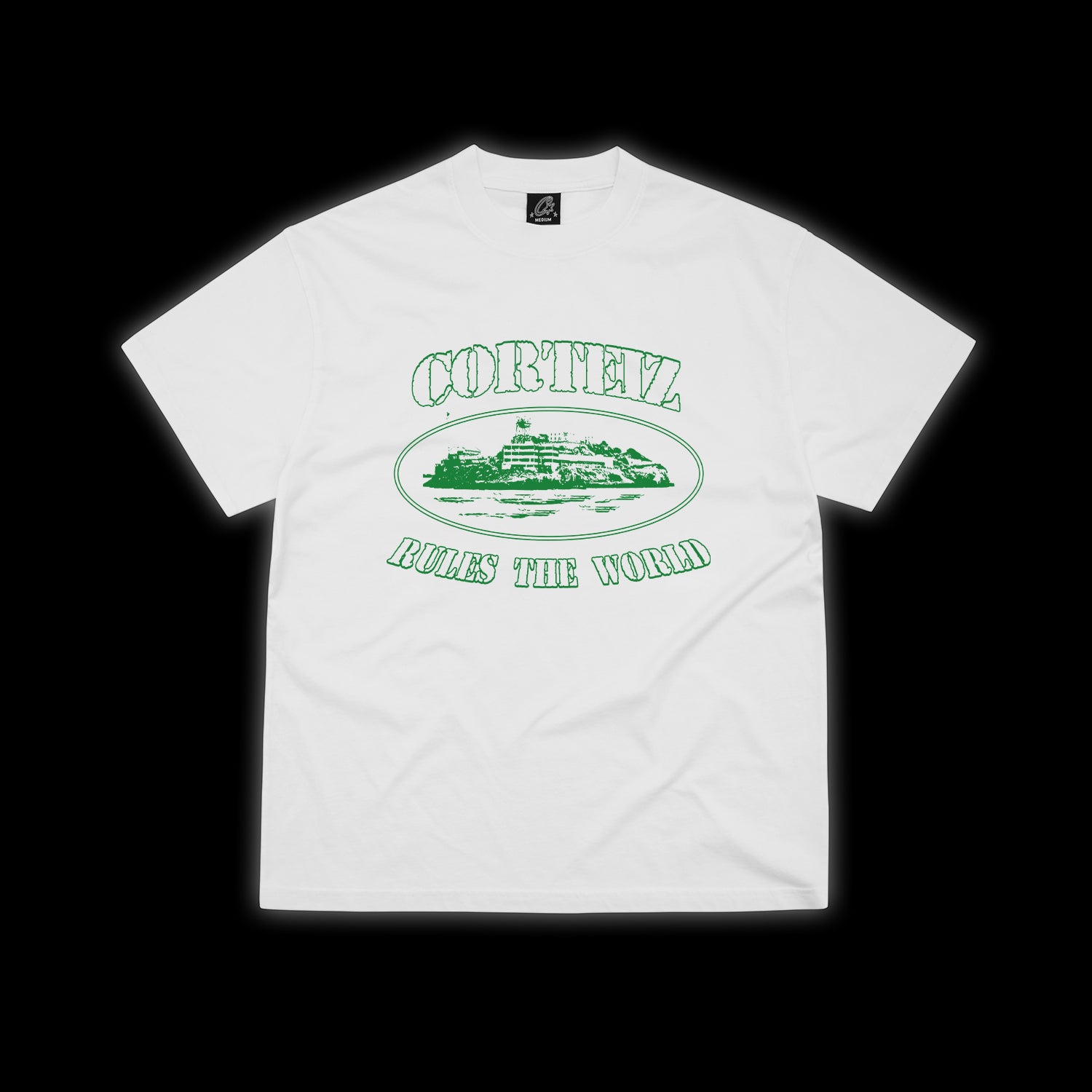 Corteiz OG Alcatraz Tee - white/green