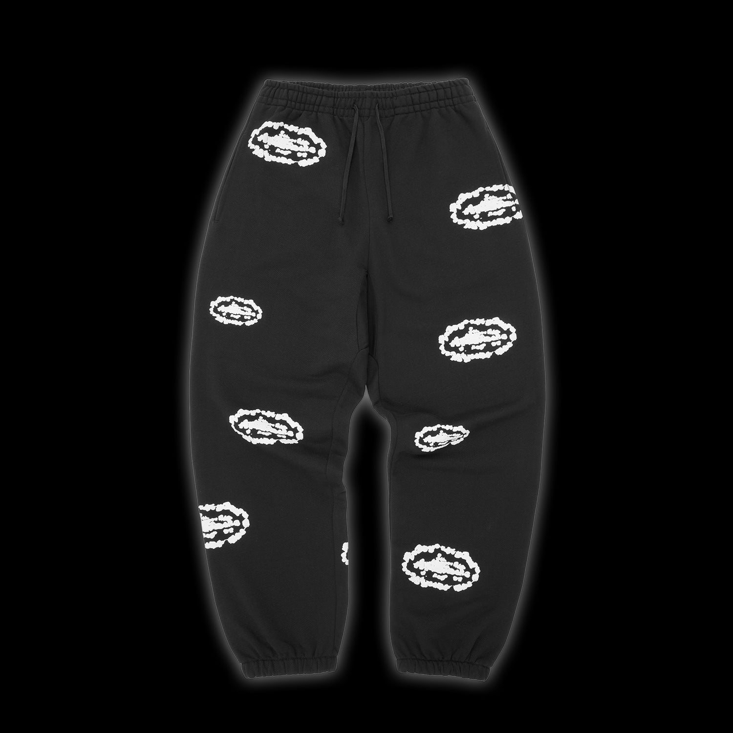 Corteiz x Denim Tears Island Wreath Sweatpant Black