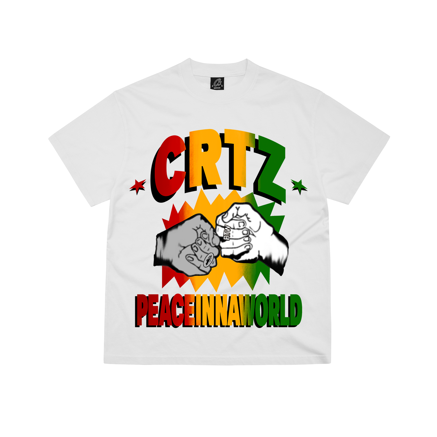 Corteiz Peaceinnaworld Tee White