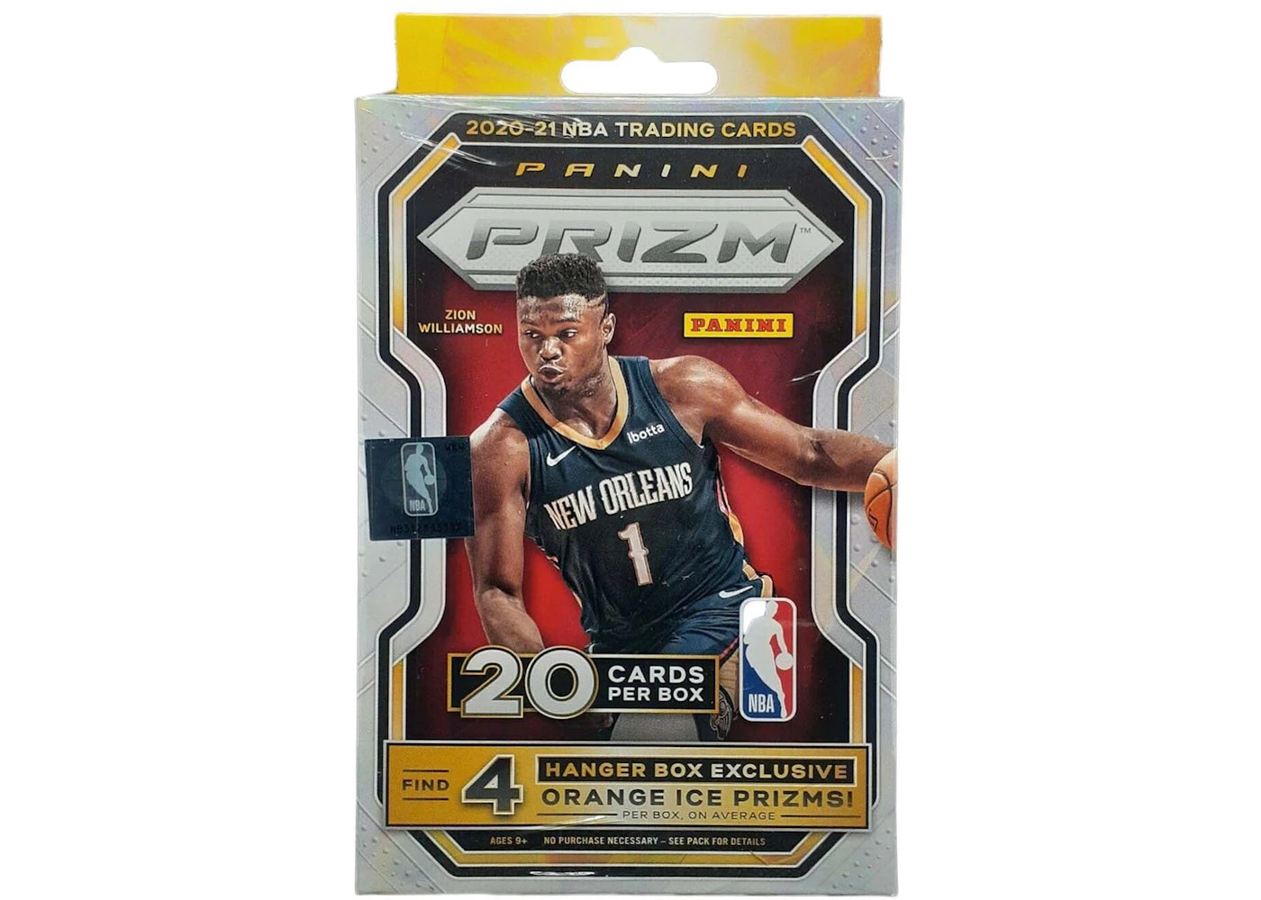 2020-21 Panini Prizm Basketball Hanger Box (Orange Ice) 20 Ct.