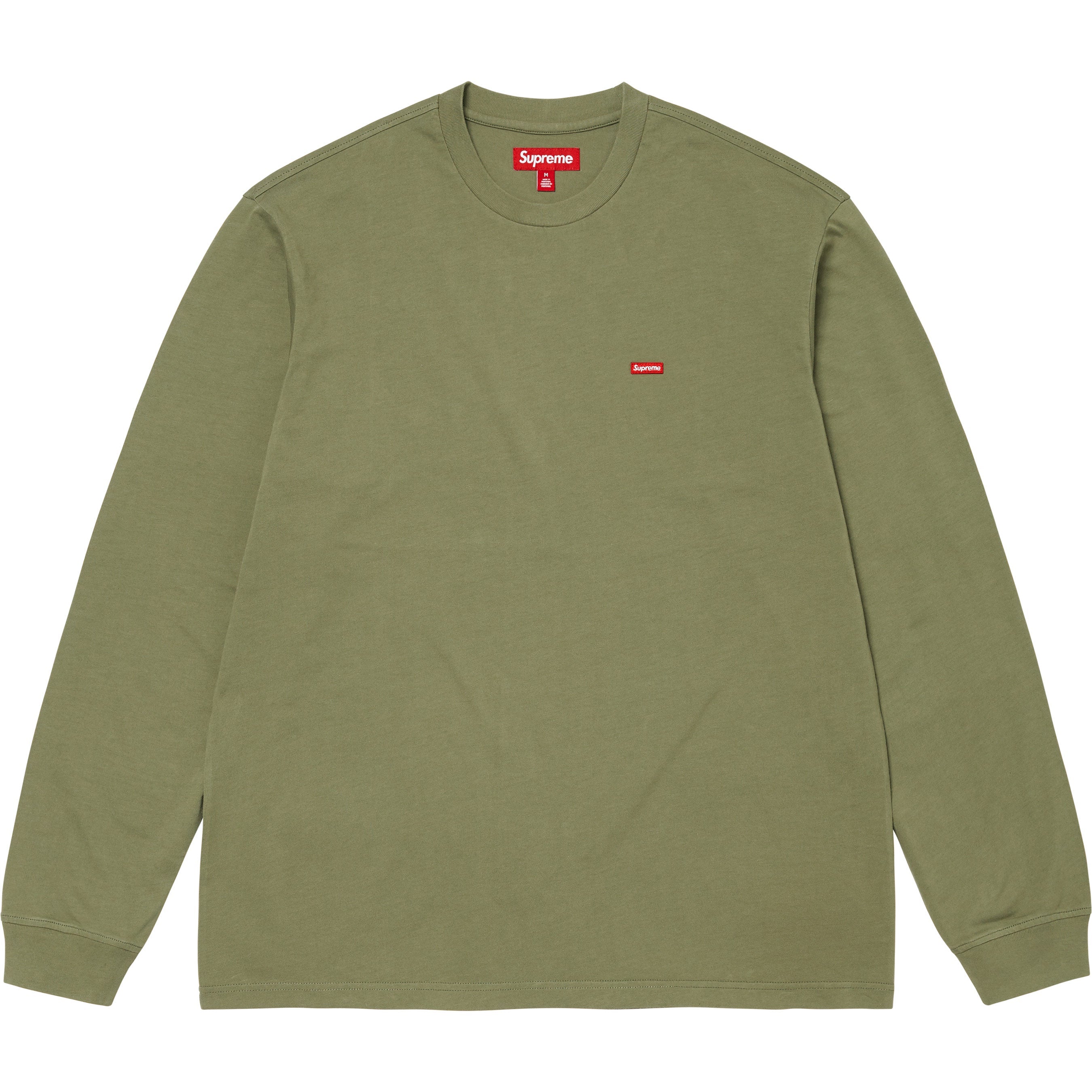 Supreme Small Box L/S Tee - Washed Olive