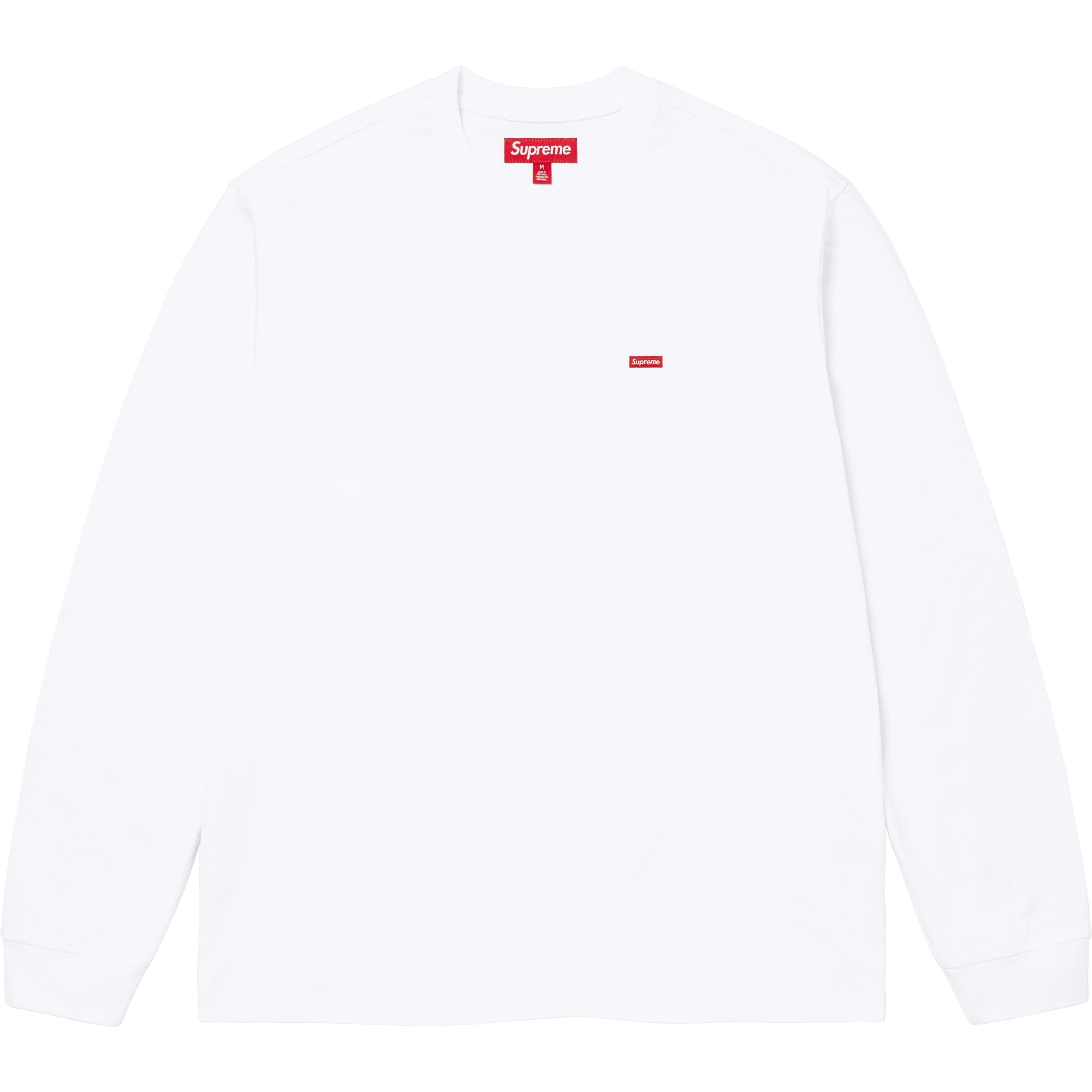 Supreme Small Box L/S Tee - White