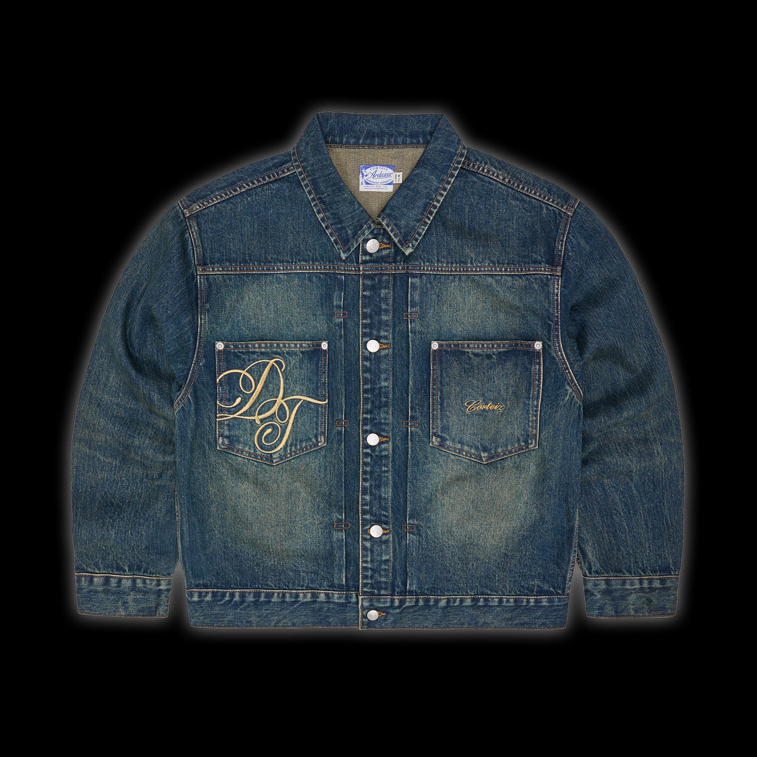 Corteiz x Denim Tears DT Luxe Denim Jacket Vintage indigo
