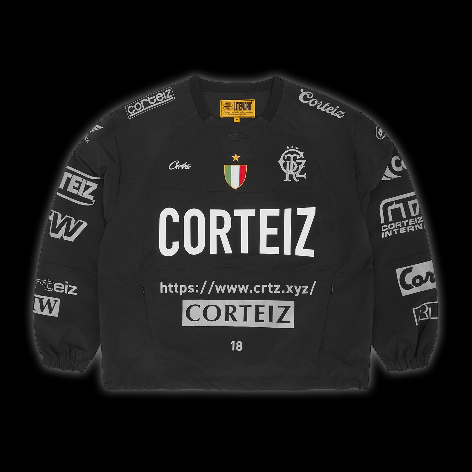 Corteiz Sponsors Training Pullover Black