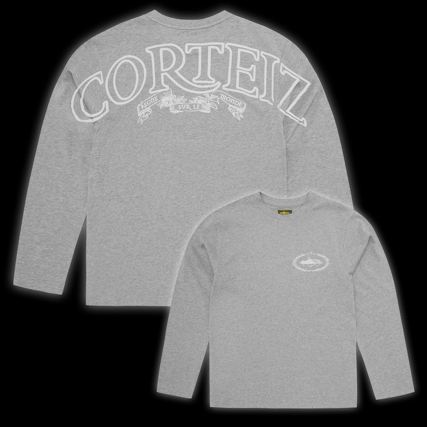 Corteiz Royale Heavyweight Tee LS Heather Grey