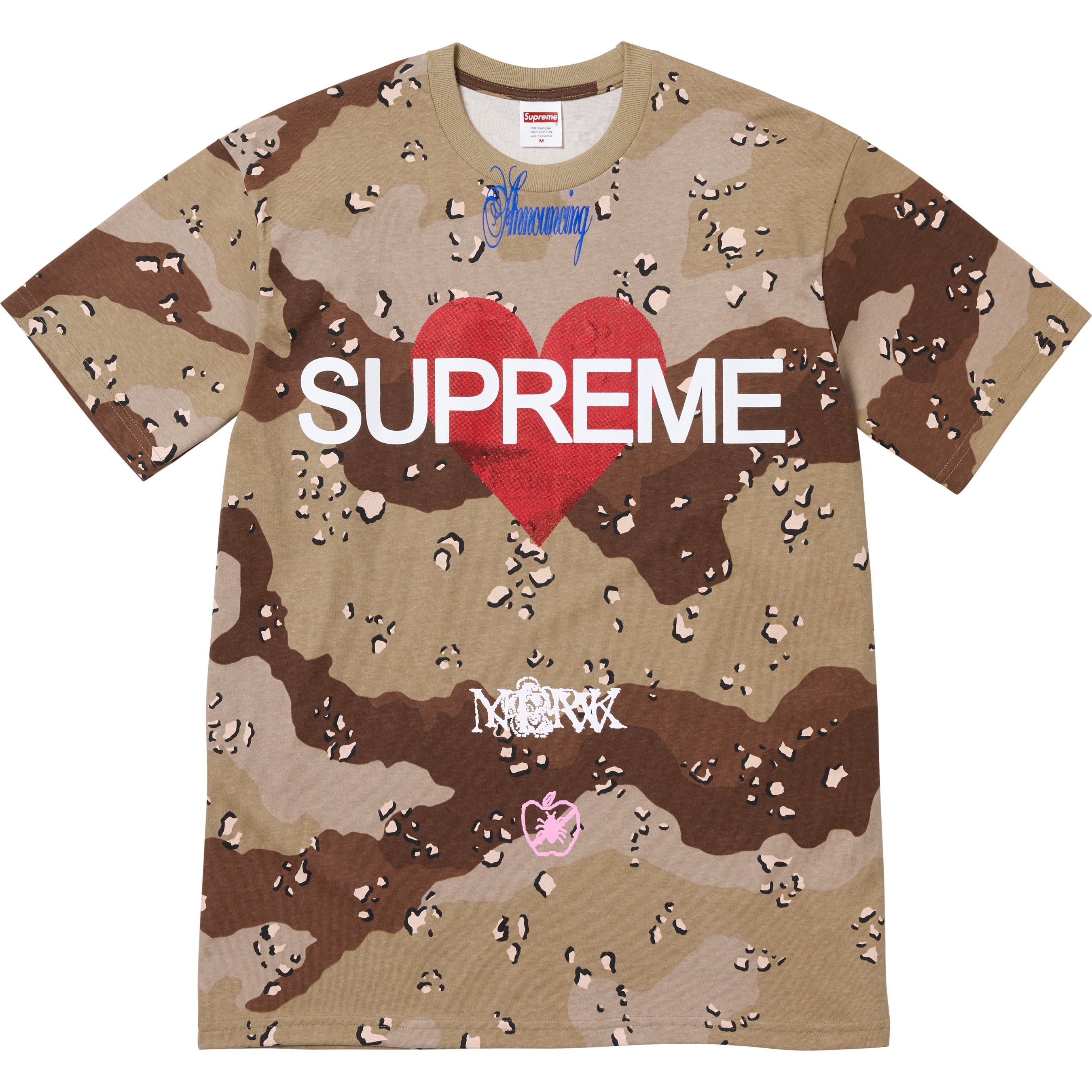 Supreme Announcing Tee - Chocolate Chip Camo