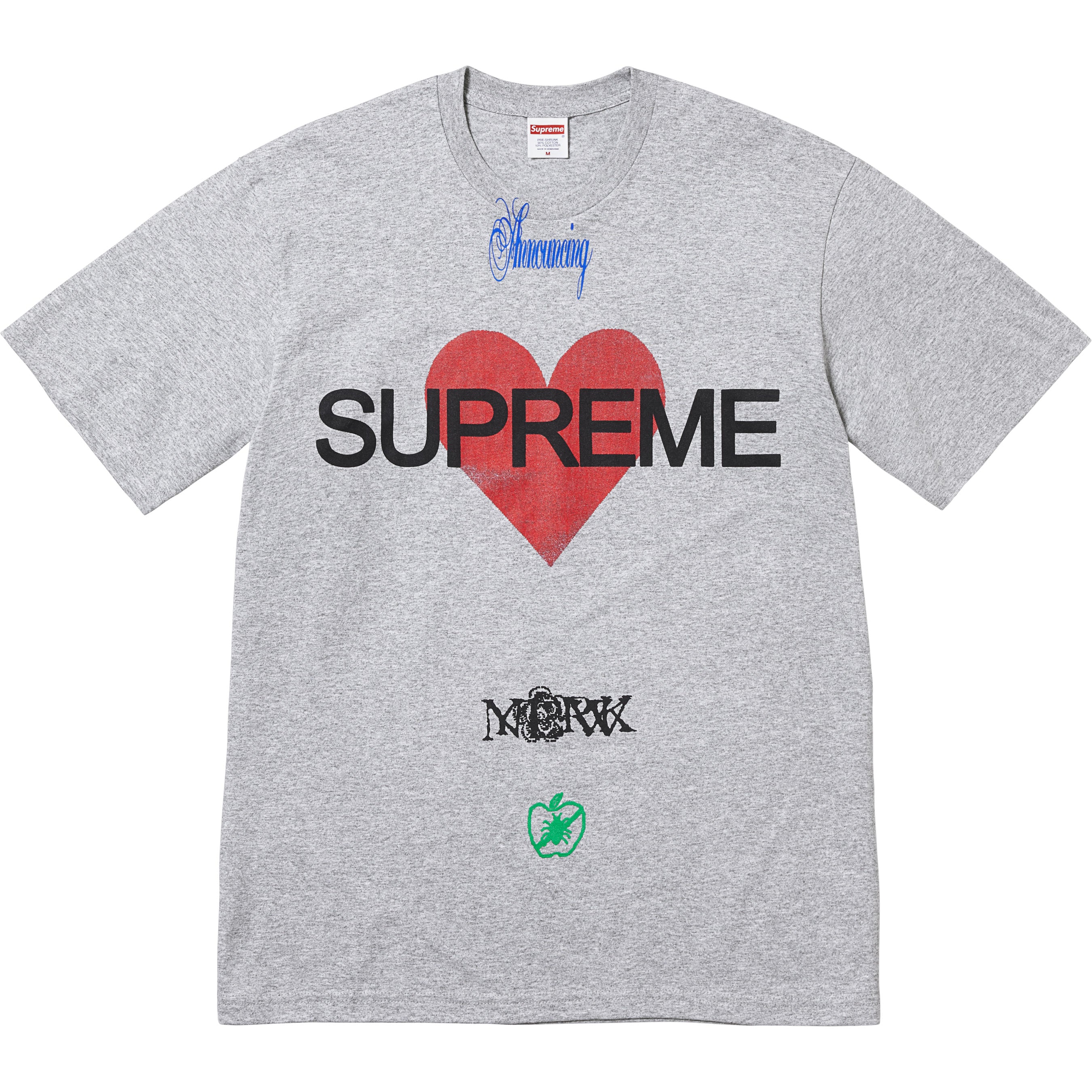 Supreme Announcing Tee - Heather Grey