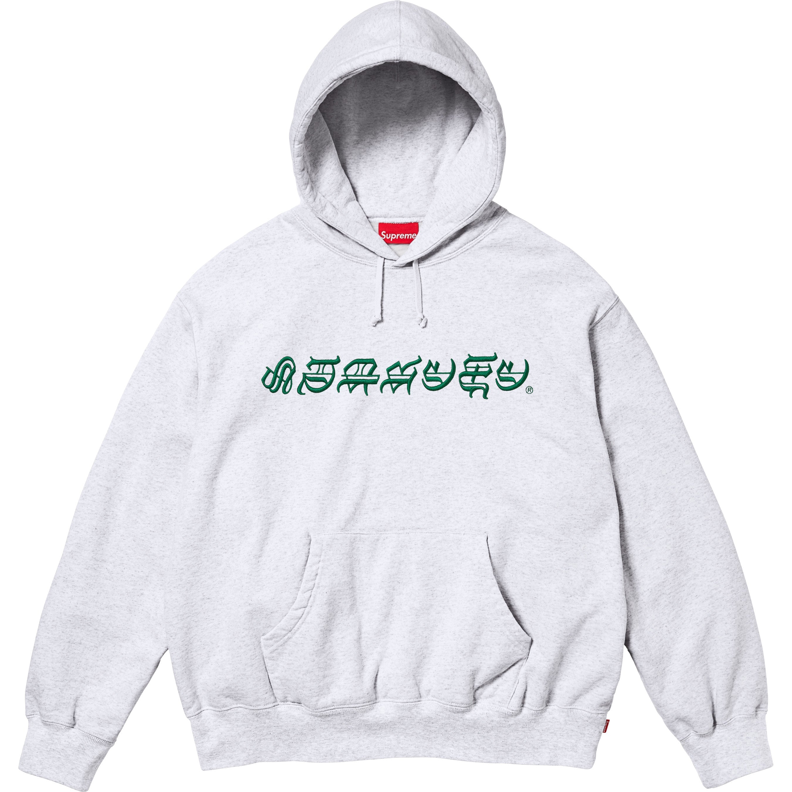 Supreme Blackletter Hooded Sweatshirt - Ash Grey