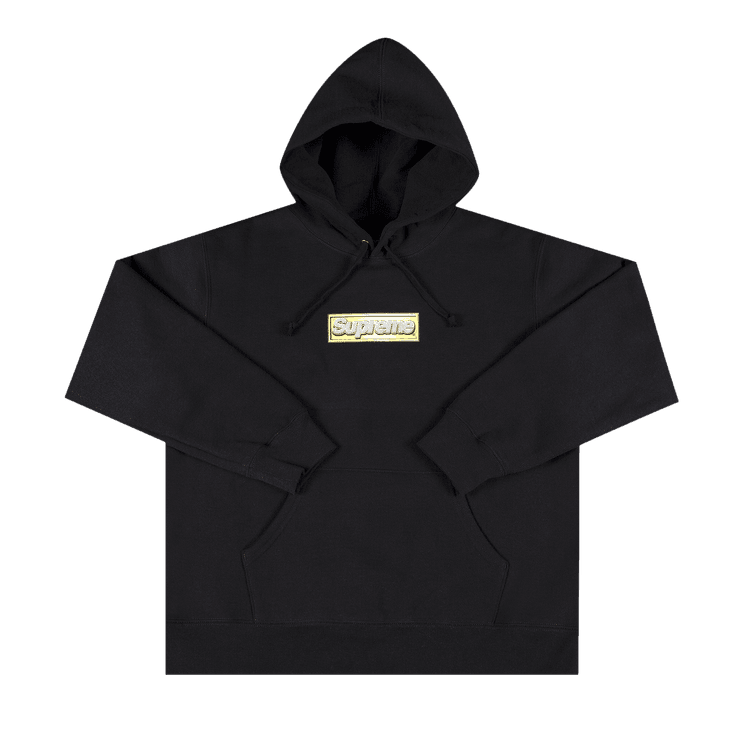 Supreme Bling Box Logo Hooded Sweatshirt 'Black' - Side Kicks