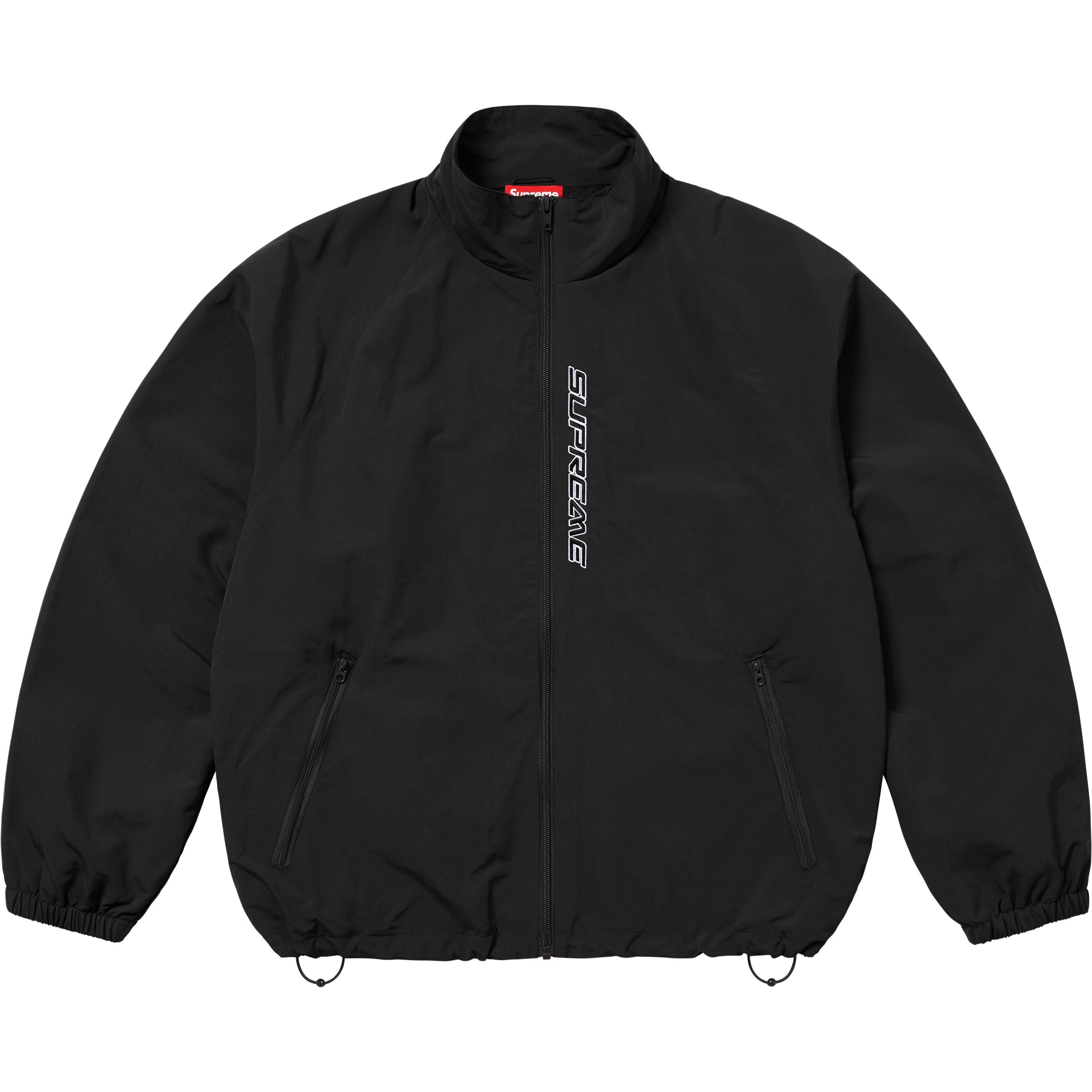 Supreme Contrast Zip Track Jacket - Black