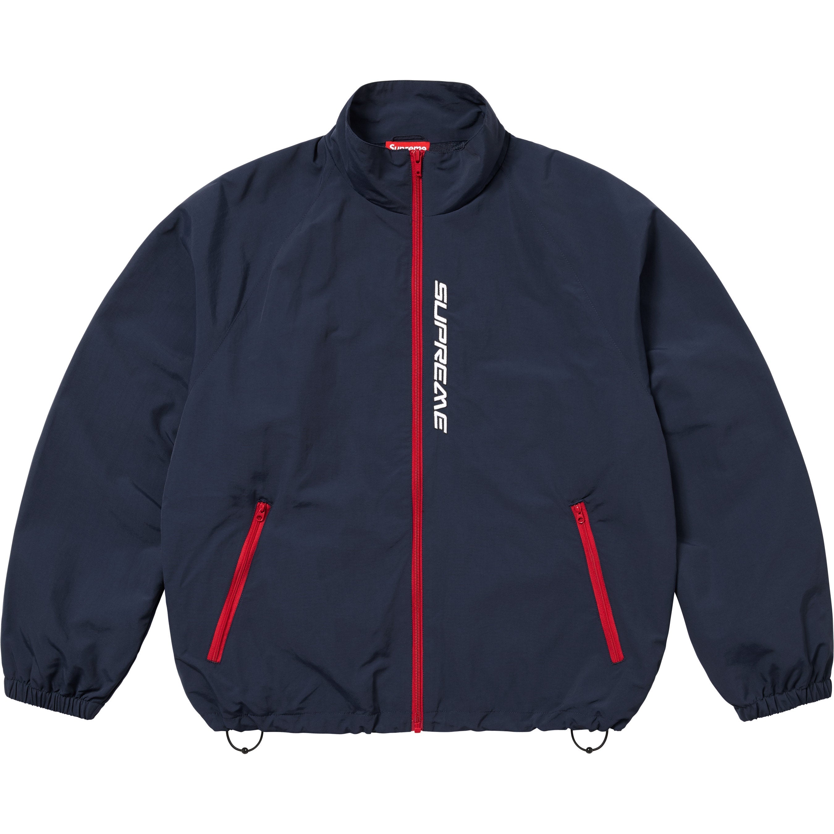 Supreme Contrast Zip Track Jacket - Navy