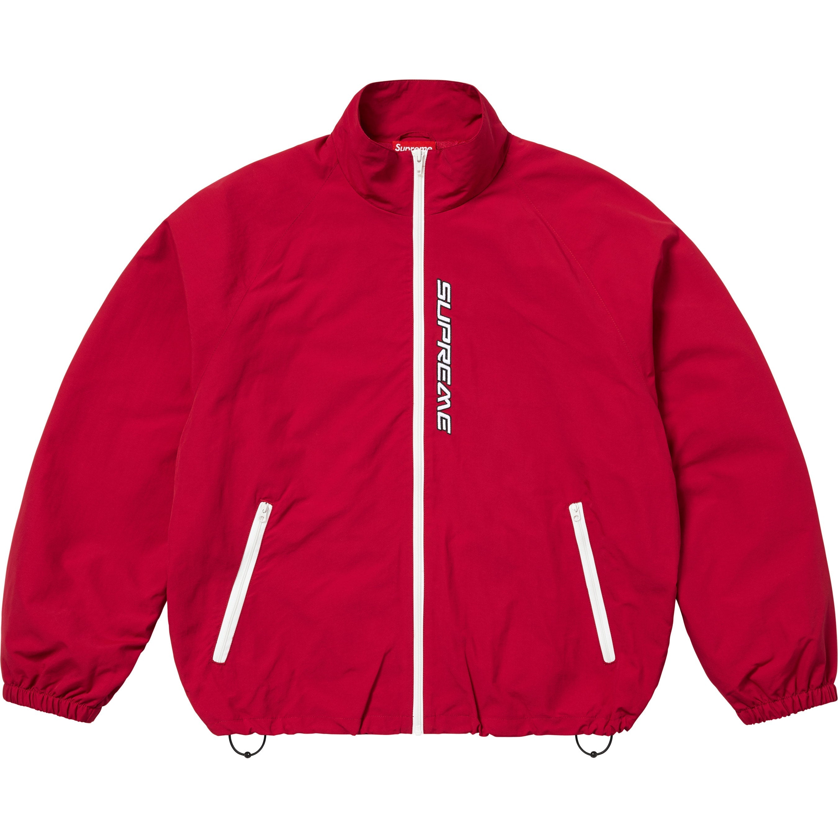 Supreme Contrast Zip Track Jacket - Red