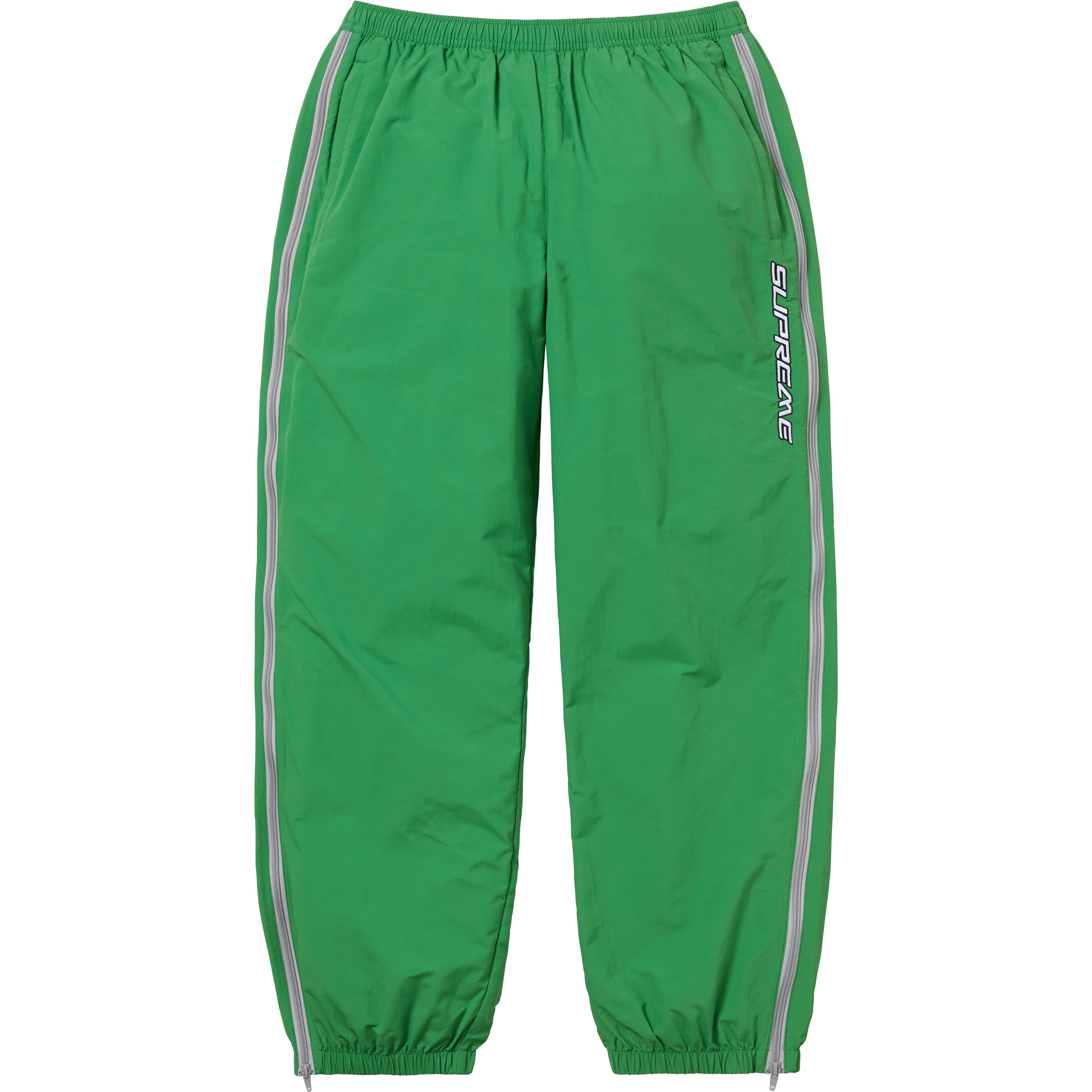 Supreme Contrast Zip Warm Up Pant - Green