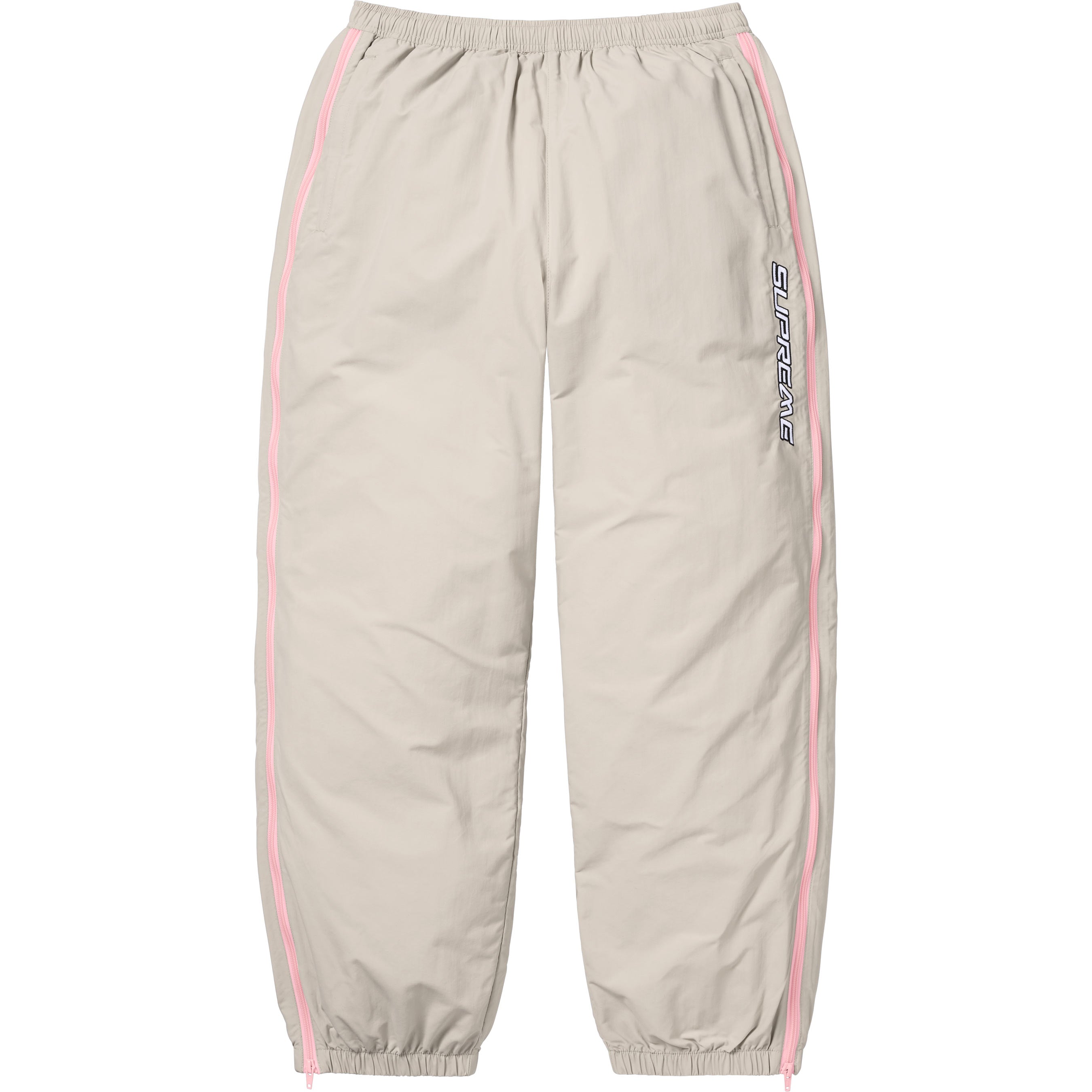 Supreme Contrast Zip Warm Up Pant - Tan