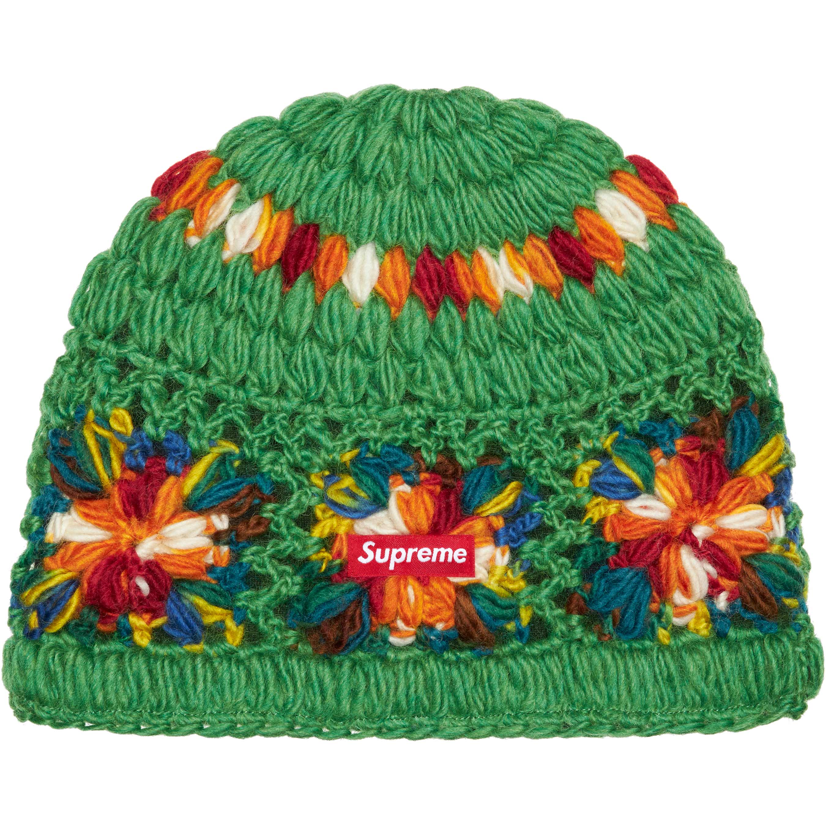 Supreme Crochet Beanie - Green