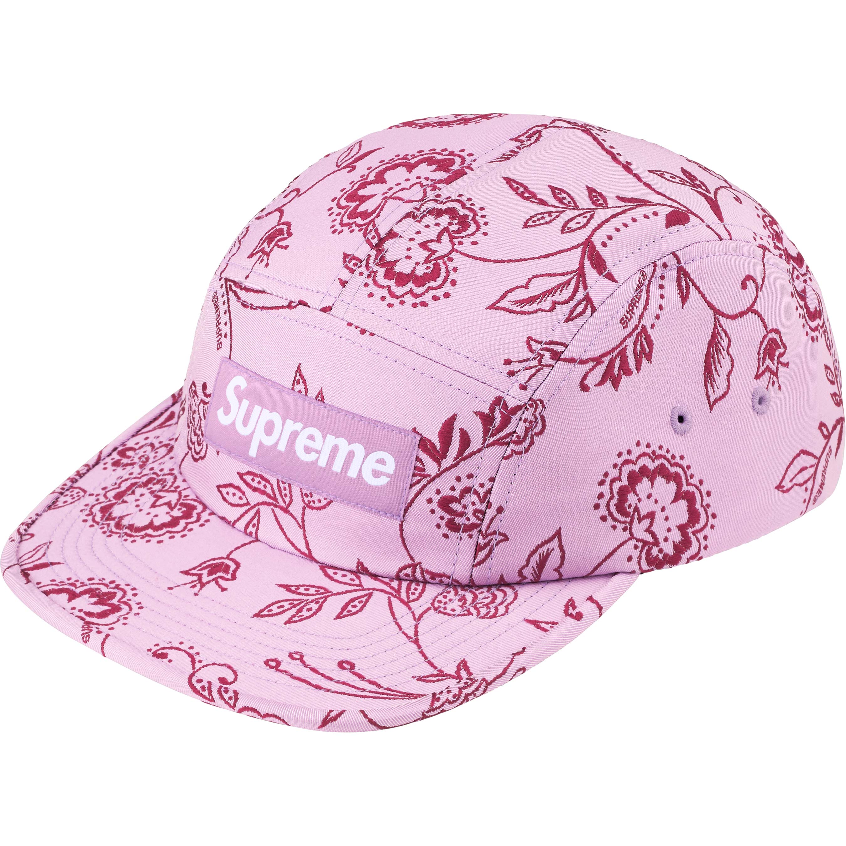 Supreme Floral Jacquard Camp Cap - Lavender