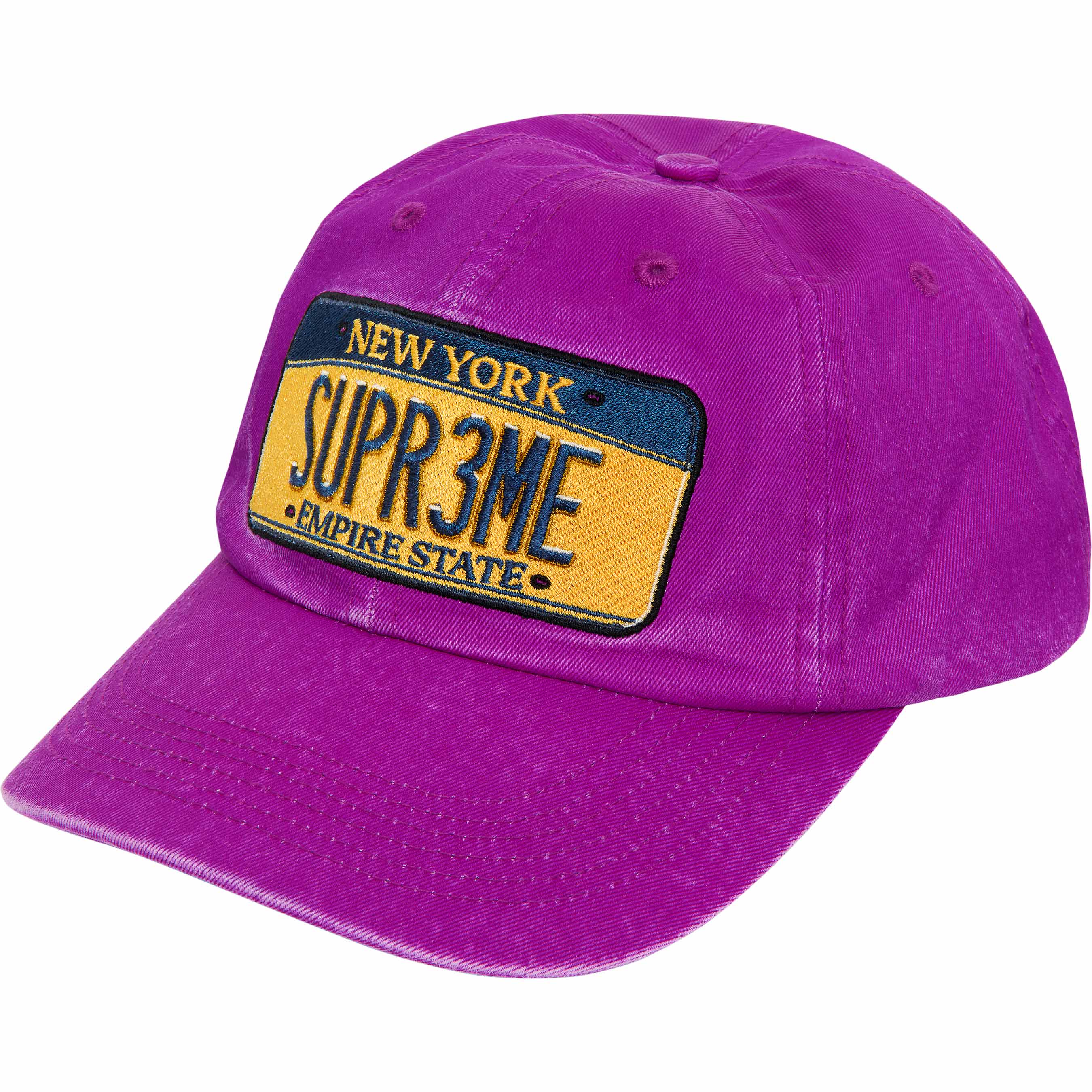 Supreme License Plate 6-Panel - Purple