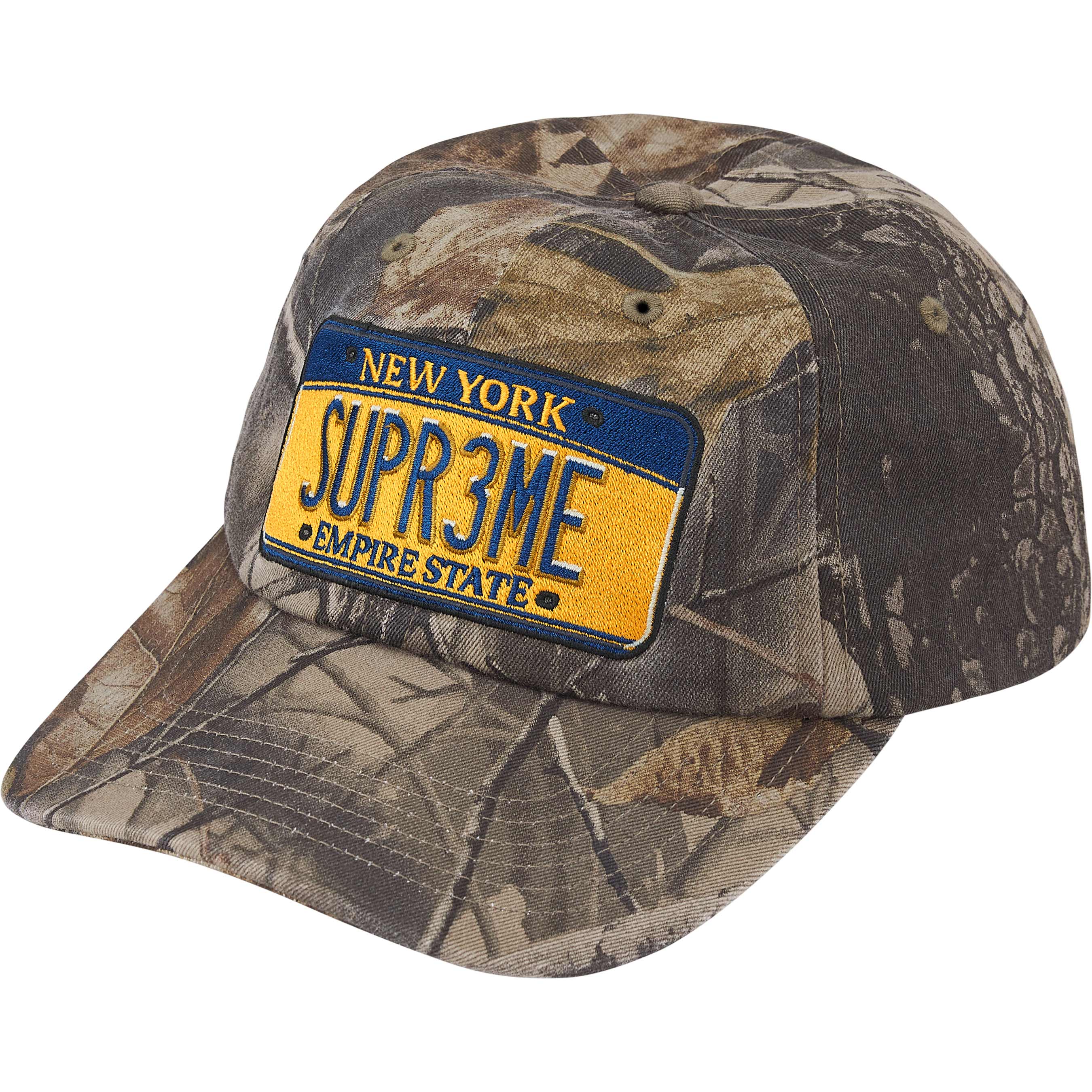 Supreme License Plate 6-Panel - Realtree Hardwoods Camo