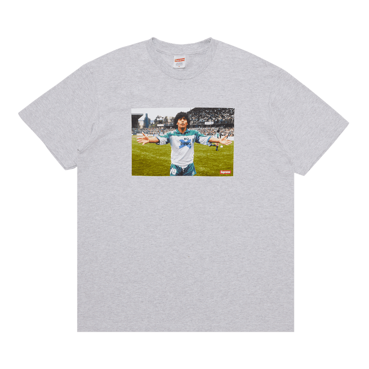 Supreme Maradona Tee 'Ash Grey' - Side Kicks