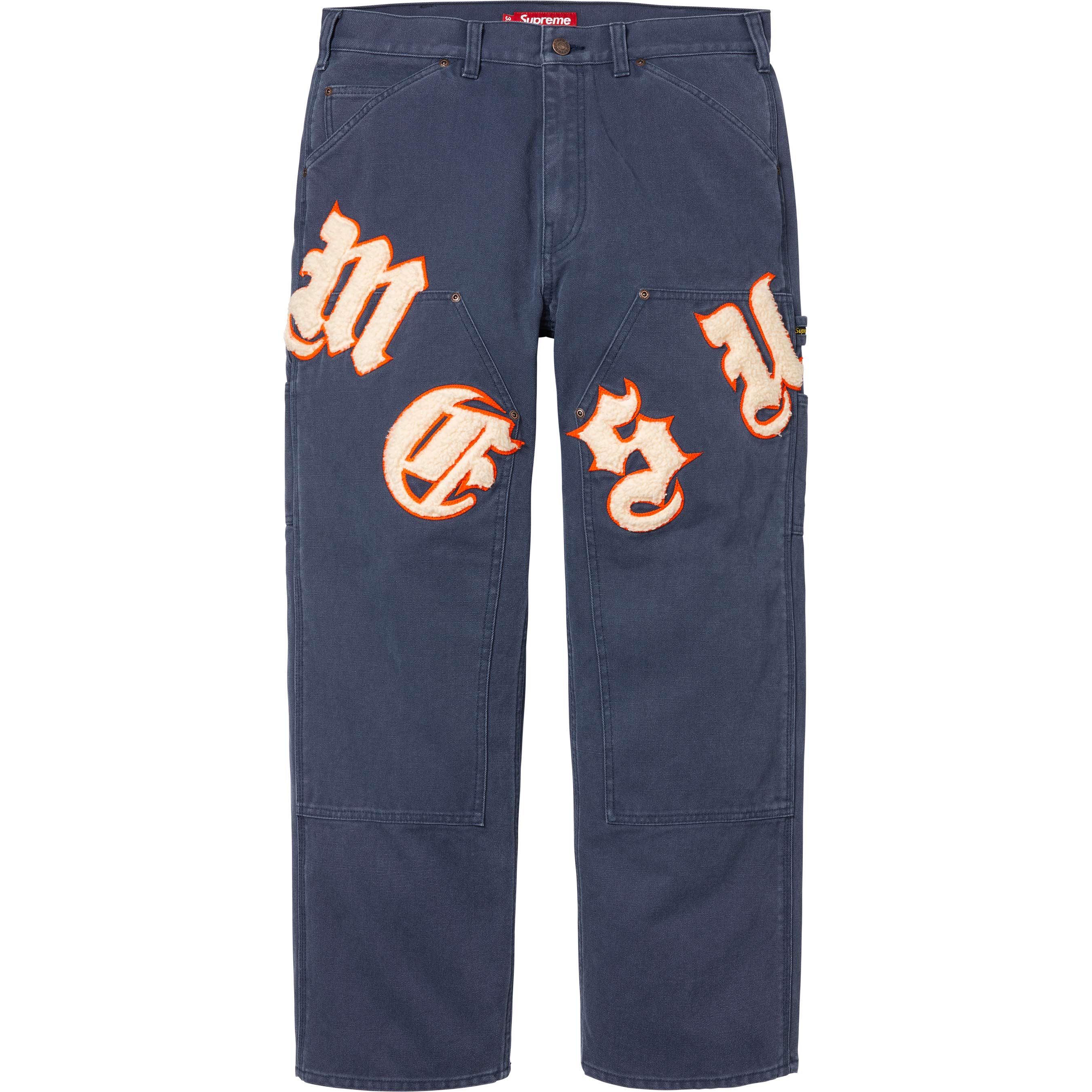 Supreme Old English Canvas Double Knee Painter Pant - Navy