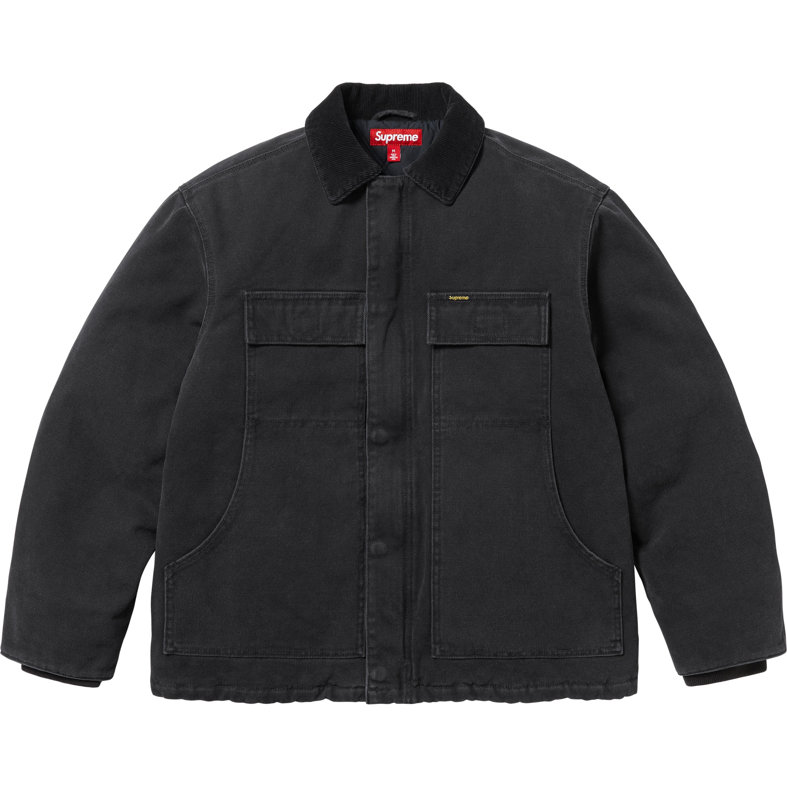 Supreme Old English Canvas Work Jacket - Black