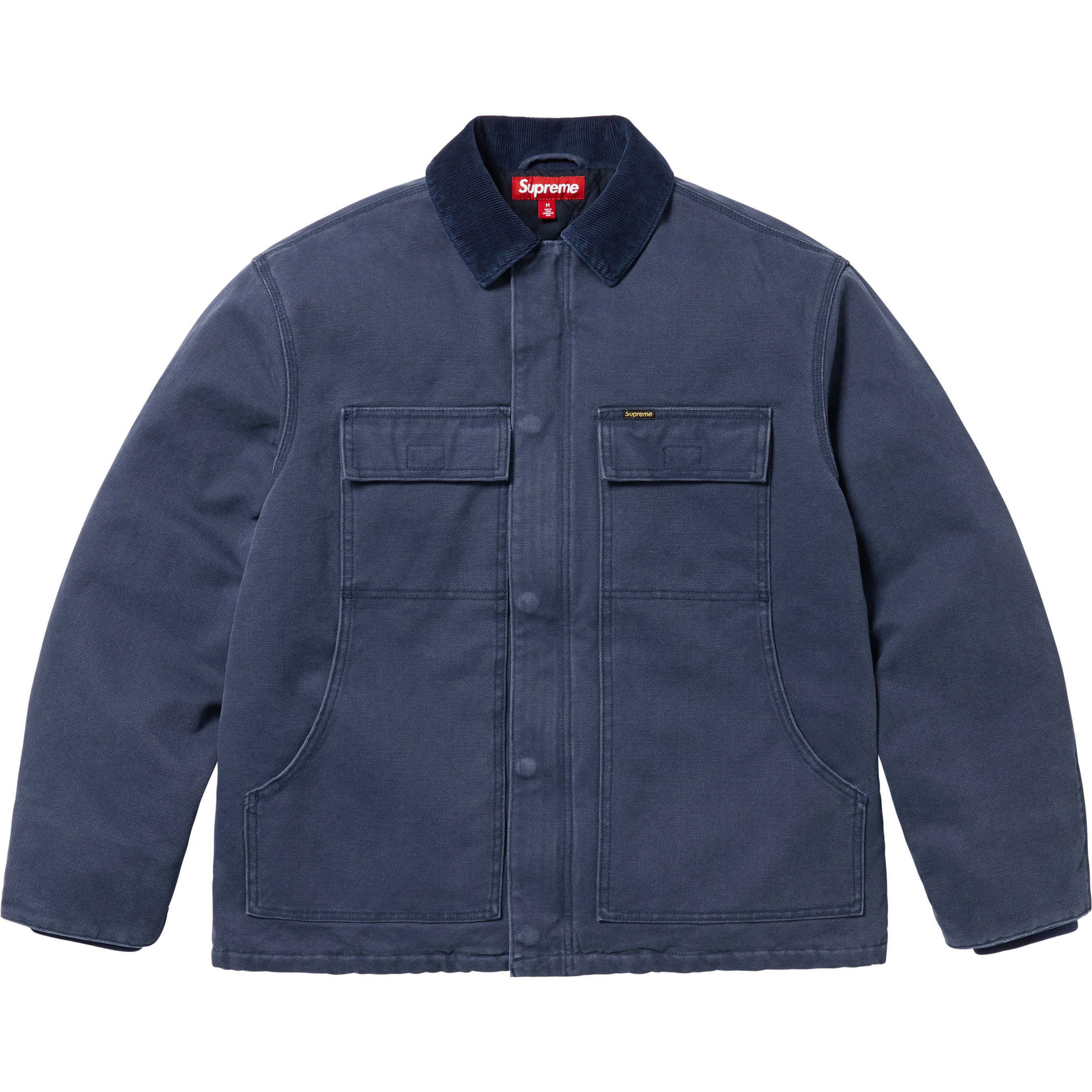 Supreme Old English Canvas Work Jacket - Navy