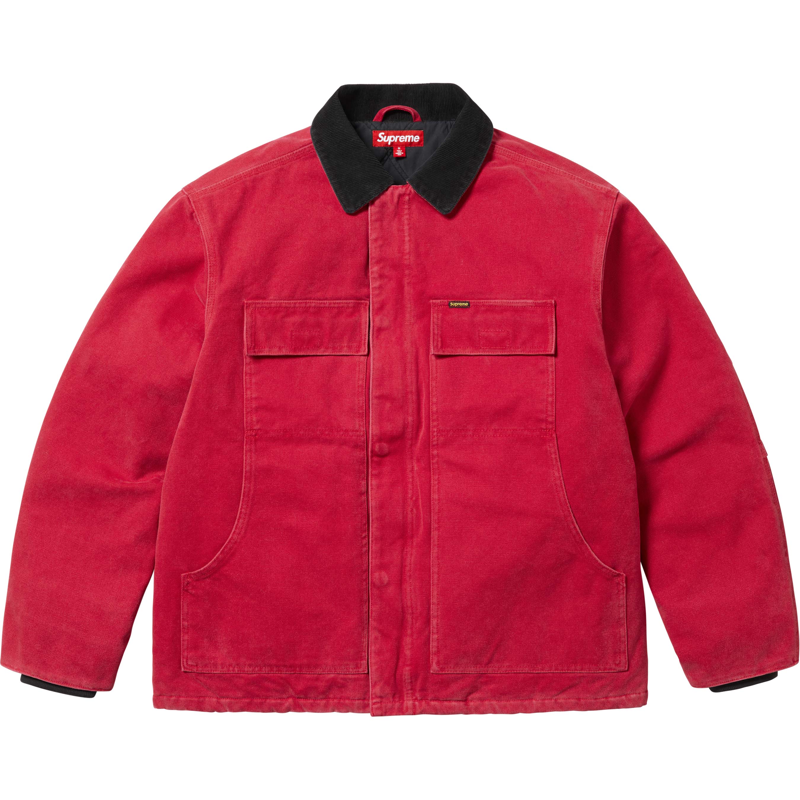 Supreme Old English Canvas Work Jacket - Red