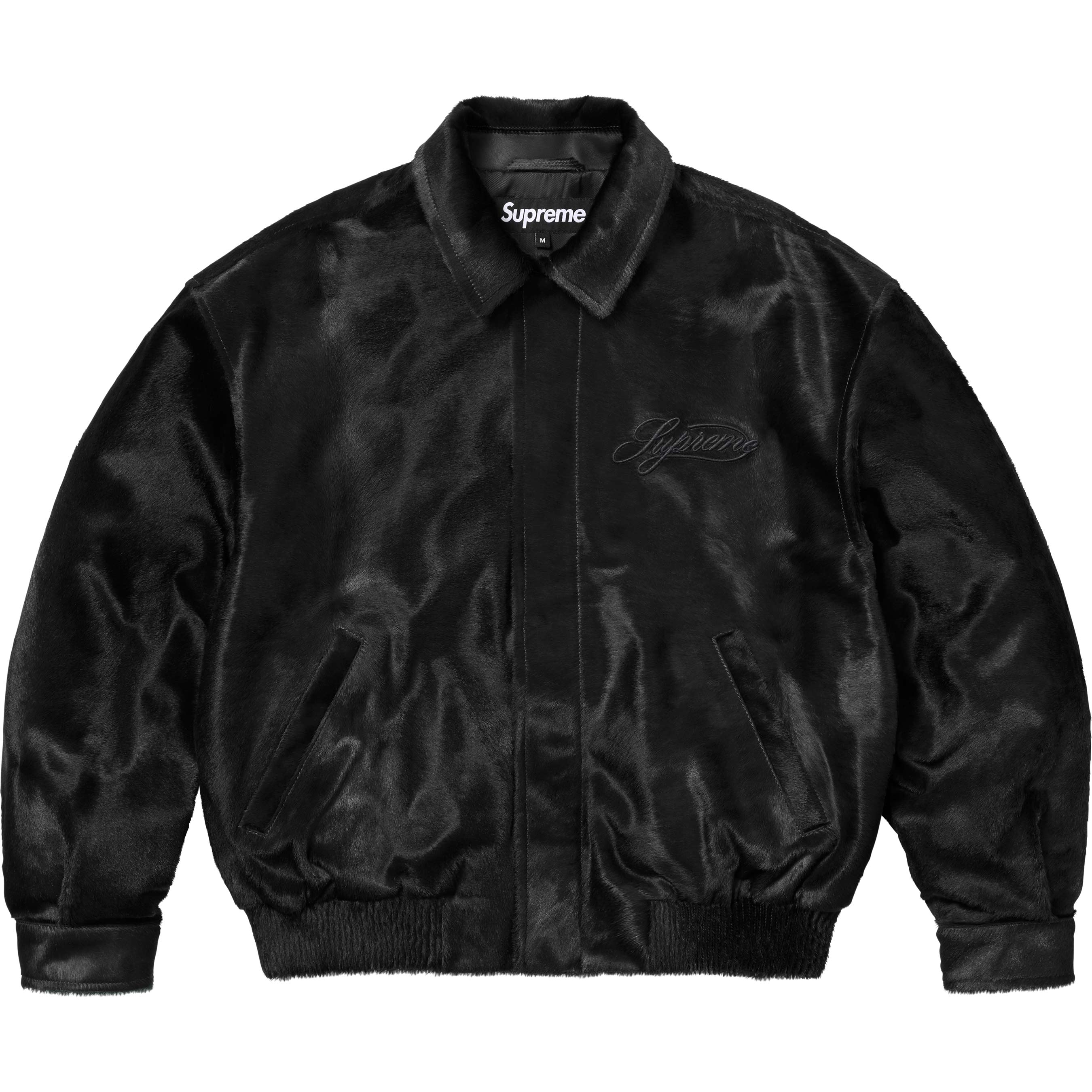 Supreme Ponyhair Varsity Jacket - Black