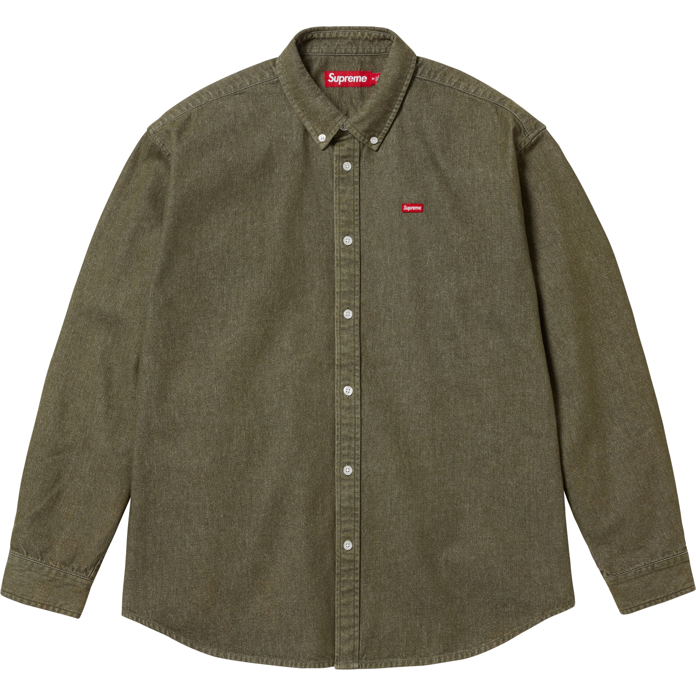 Supreme Small Box Denim Shirt - Olive