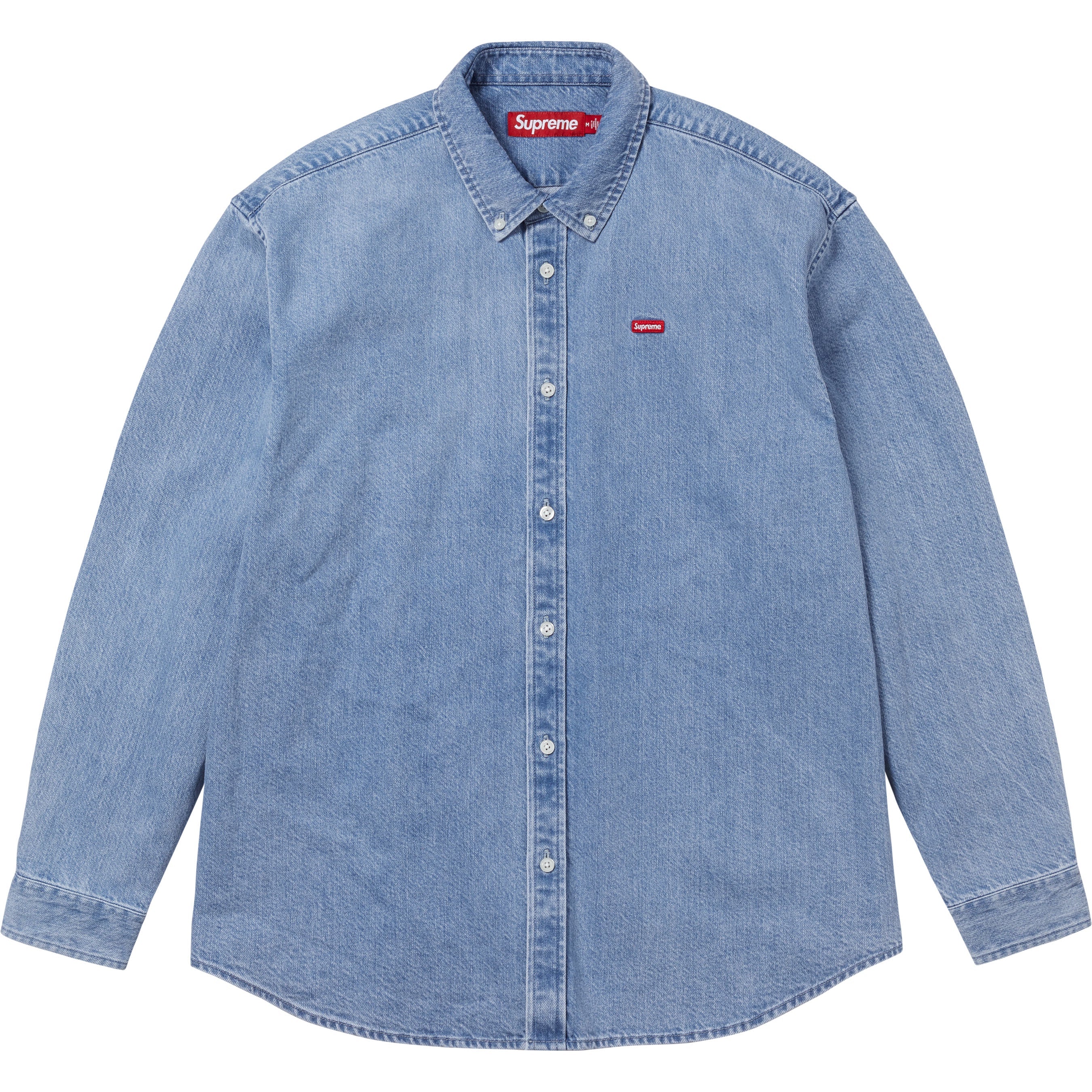 Supreme Small Box Denim Shirt - Washed Indigo