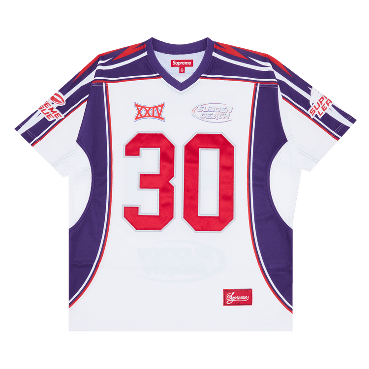 Supreme Sudden Death Football Jersey 'White' - Side Kicks