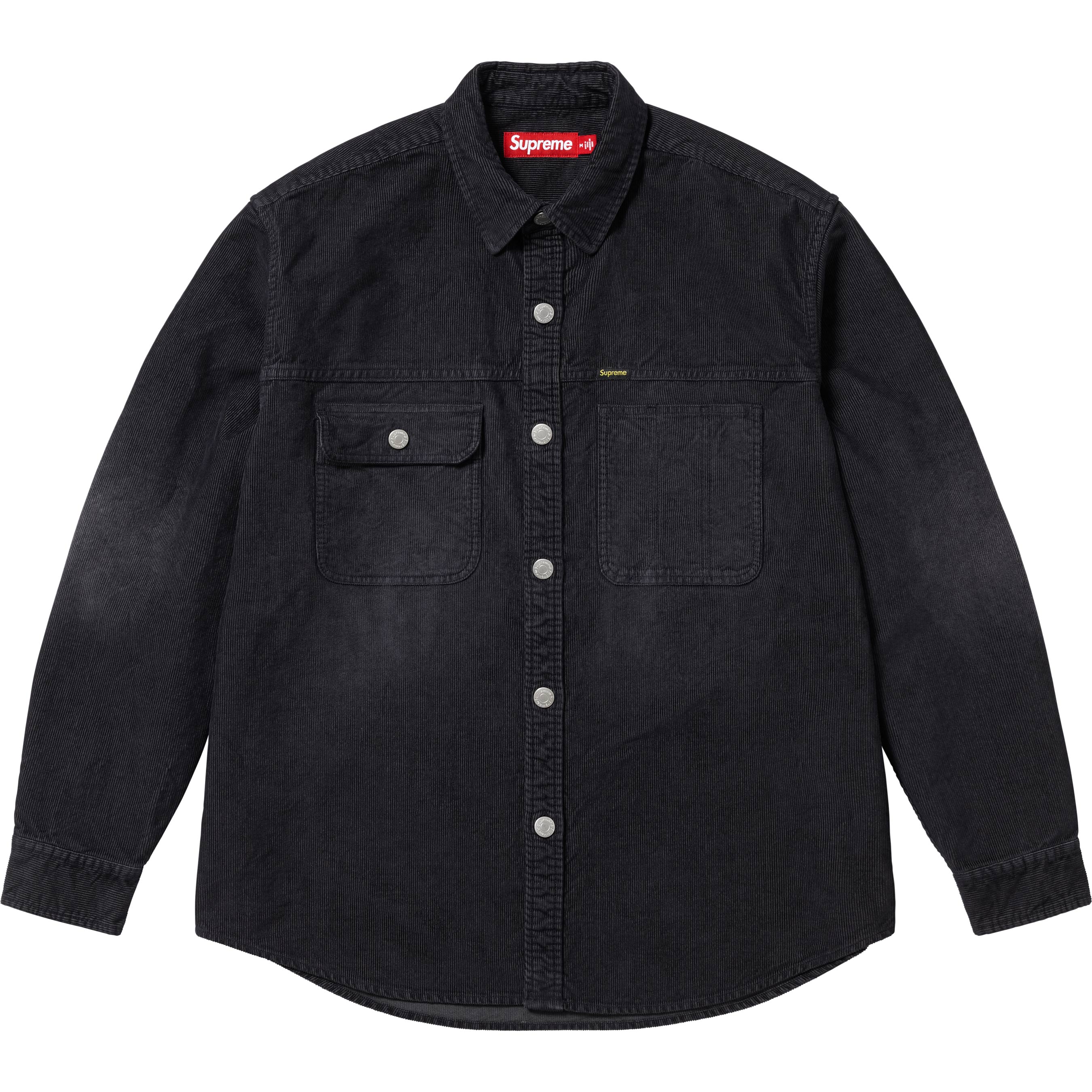 Supreme Washed Corduroy Shirt - Black