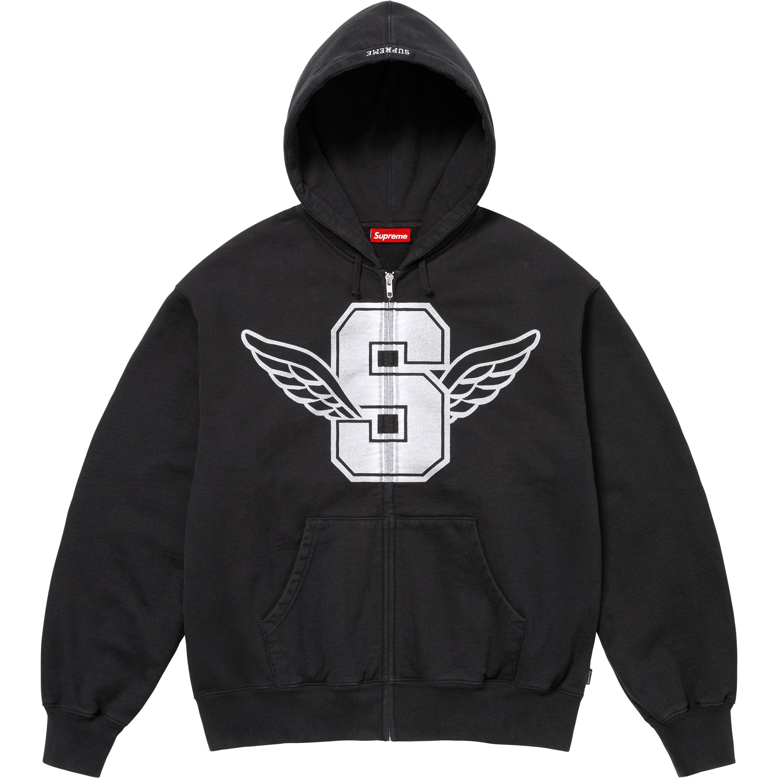 Supreme Wings Zip Up Hooded Sweatshirt - Black