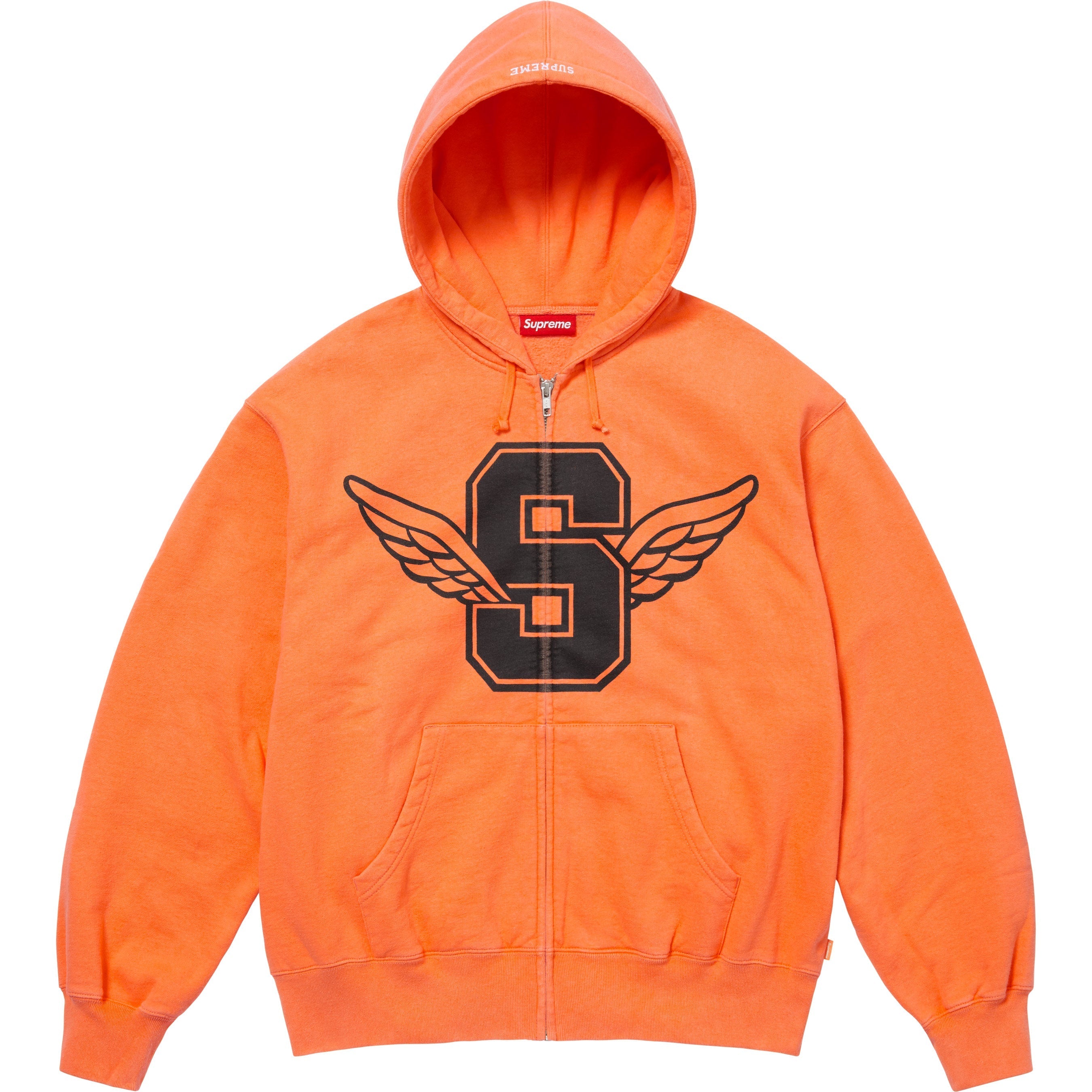 Supreme Wings Zip Up Hooded Sweatshirt - Light Orange