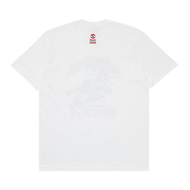 Supreme x Ducati Bike Tee 'White' - Side Kicks