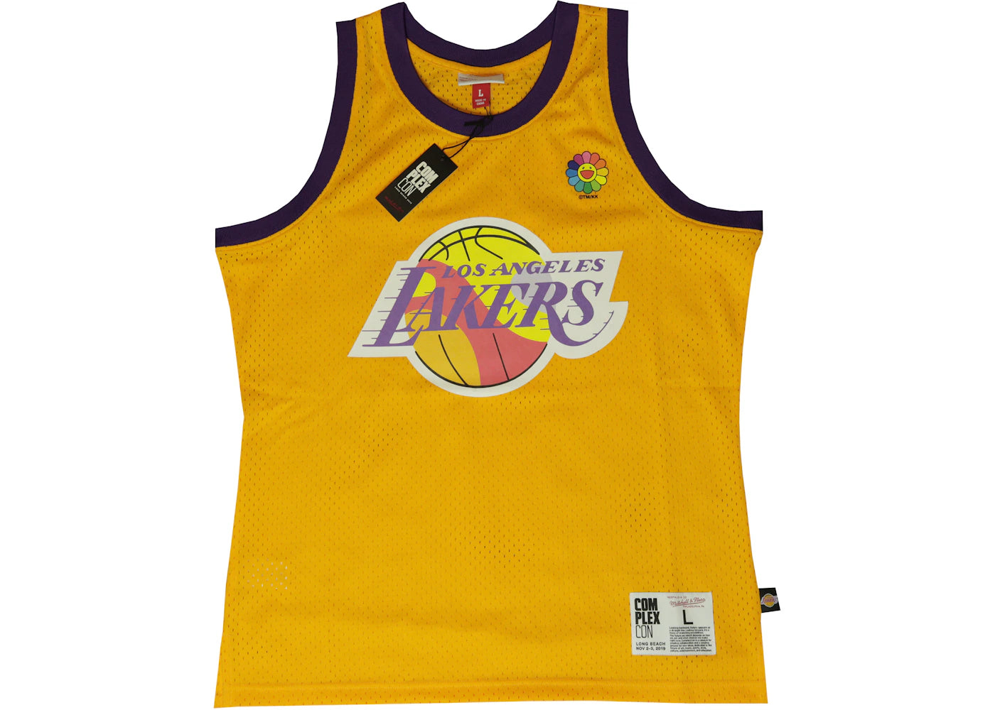 Takashi Murakami ComplexCon x LA Lakers M&N Basketball Jersey Gold