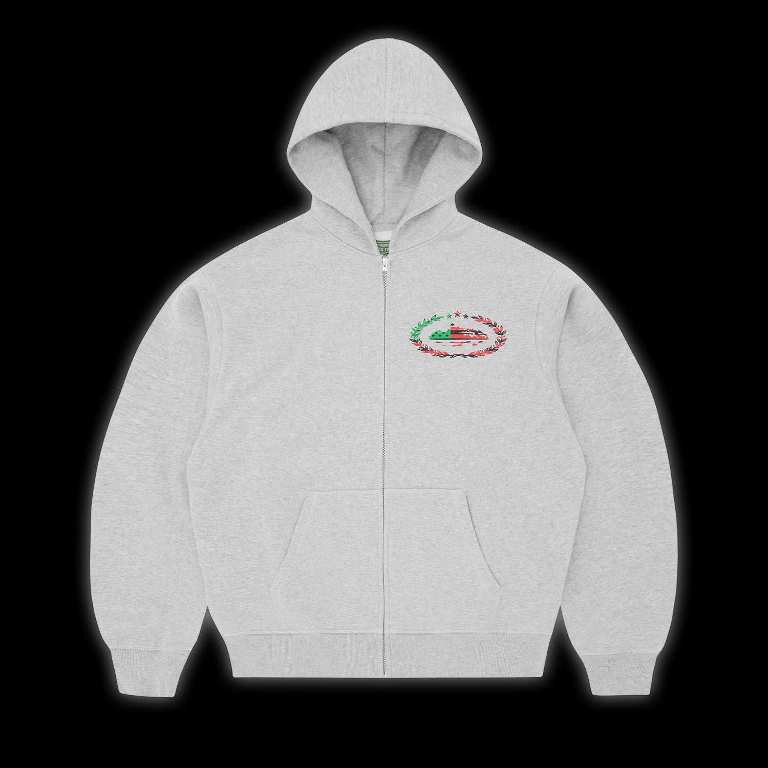 Corteiz x Denim Tears Cortears Royale Zip Hoodie Heather Grey