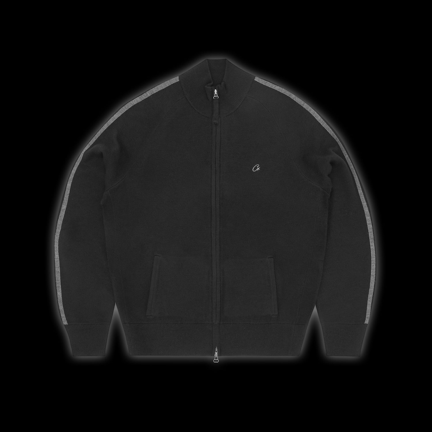 Corteiz VVS Knit Zip Up Black/Grey