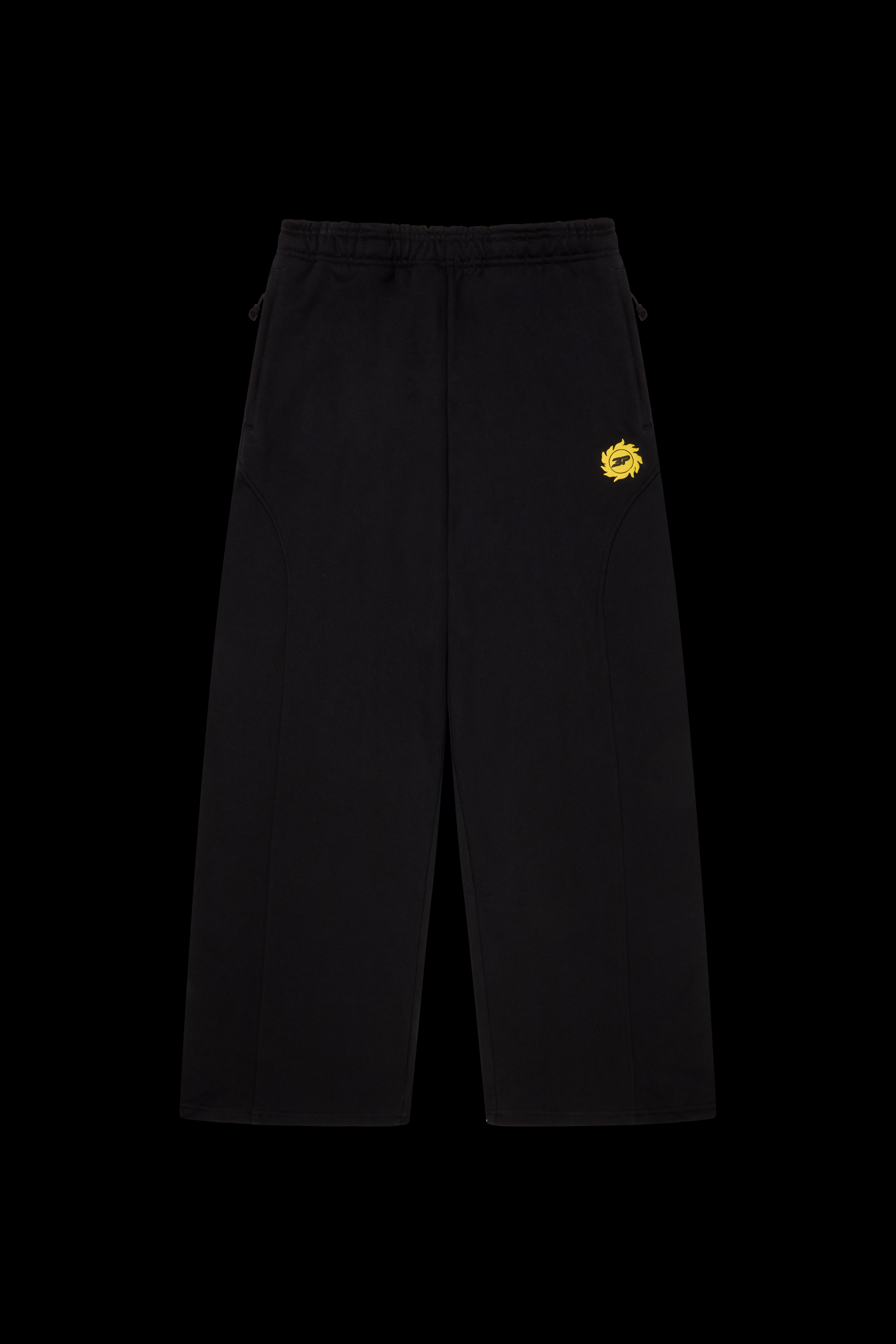 Broken Planet Cosmic Speed Wide-Leg Sweatpants Midnight Black