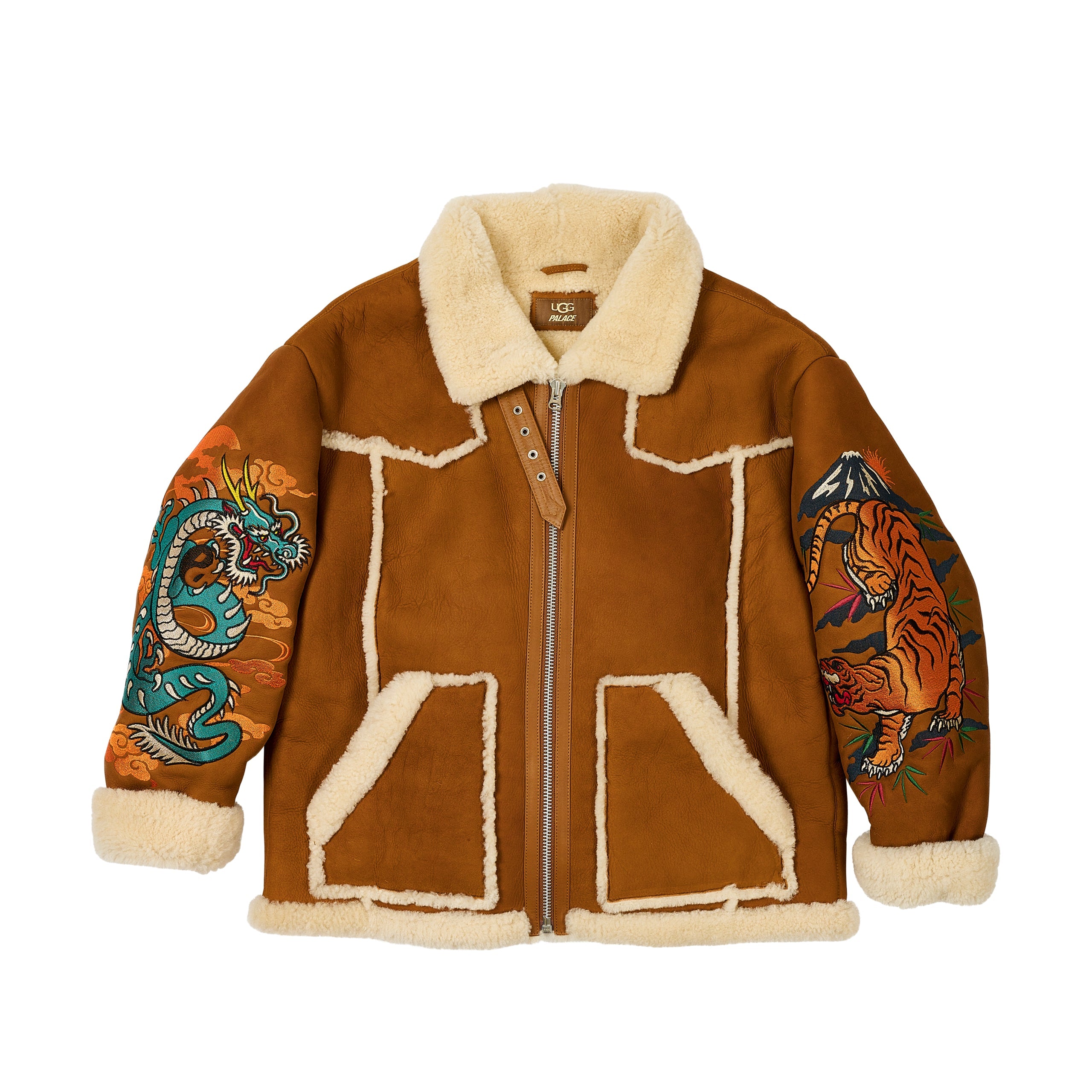 Palace UGG Shearling Jacket Chestnut