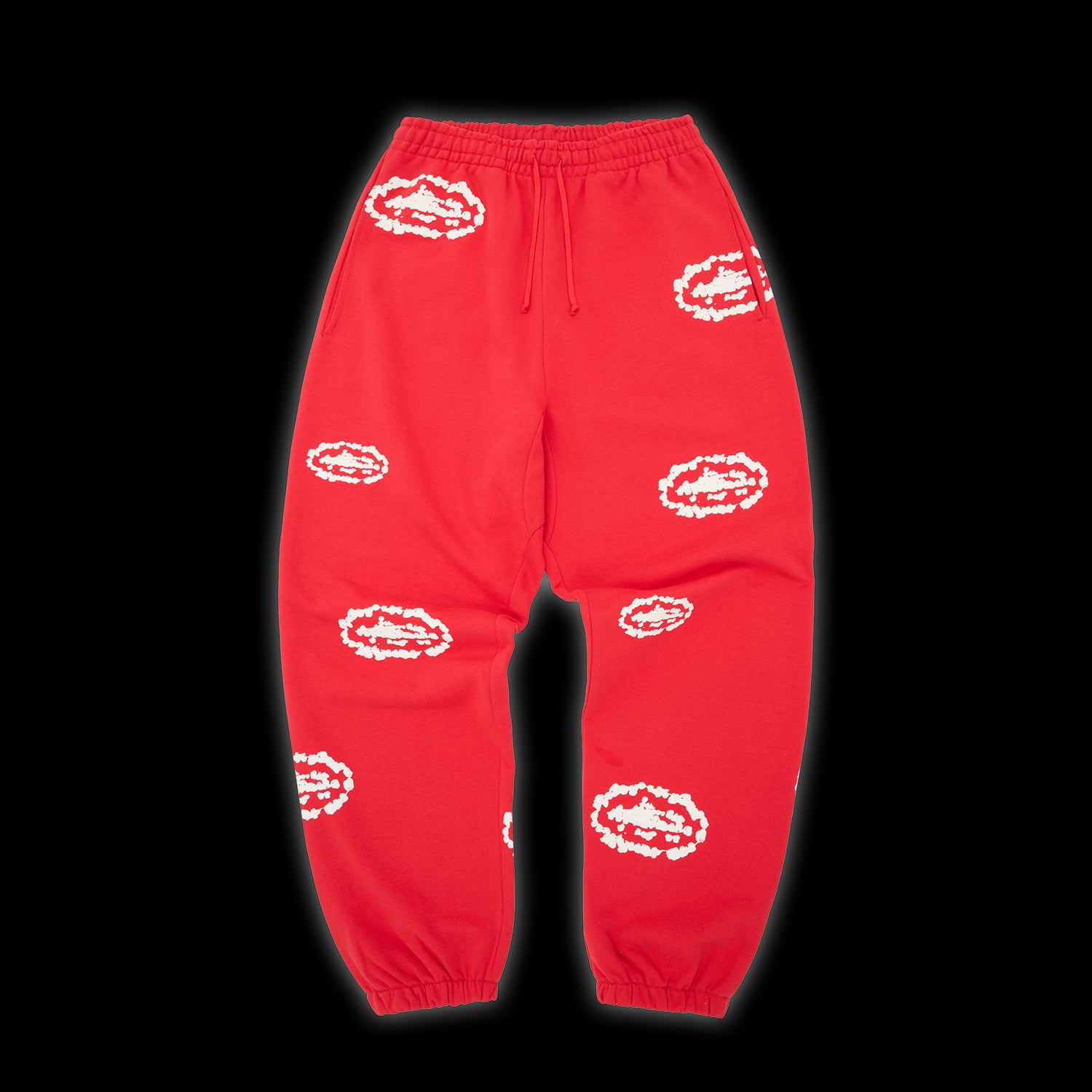 Corteiz x Denim Tears Island Wreath Sweatpant Red