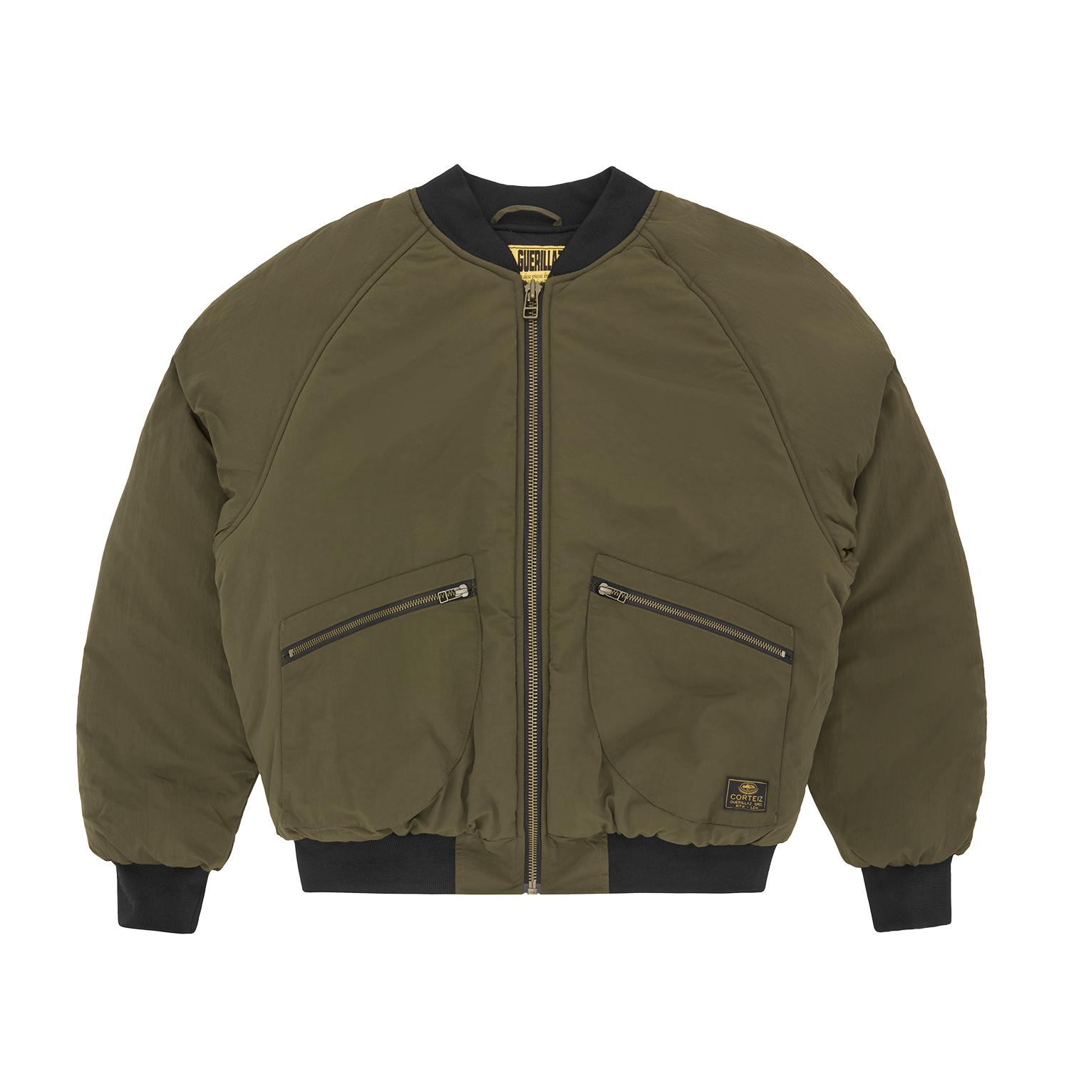 Corteiz Guerillaz Heavy Duty Bomber Olive – Side Kicks