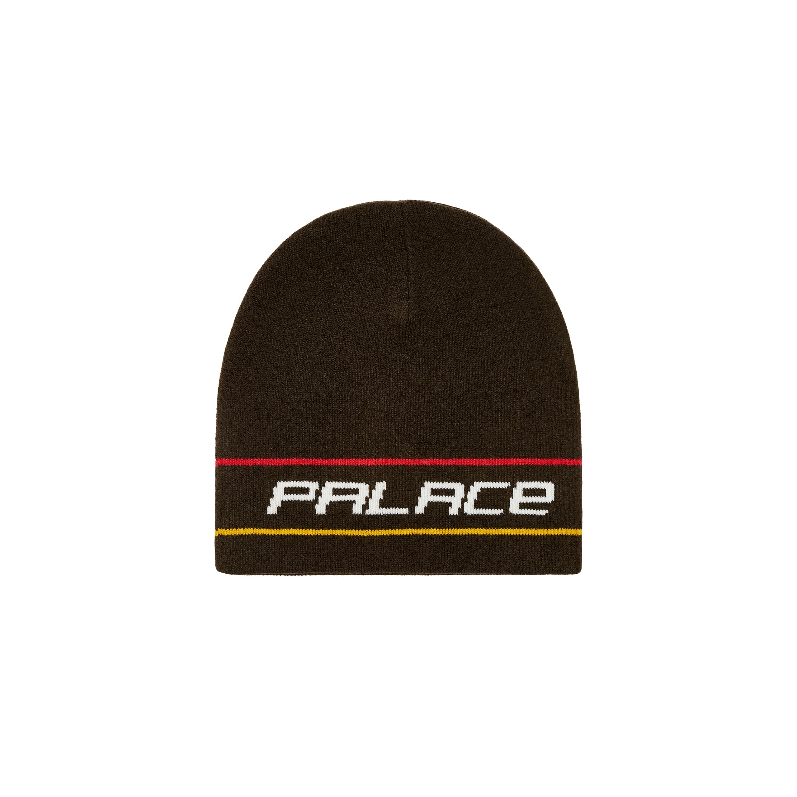 Palace Stripe Nein Cuff Beanie Brown